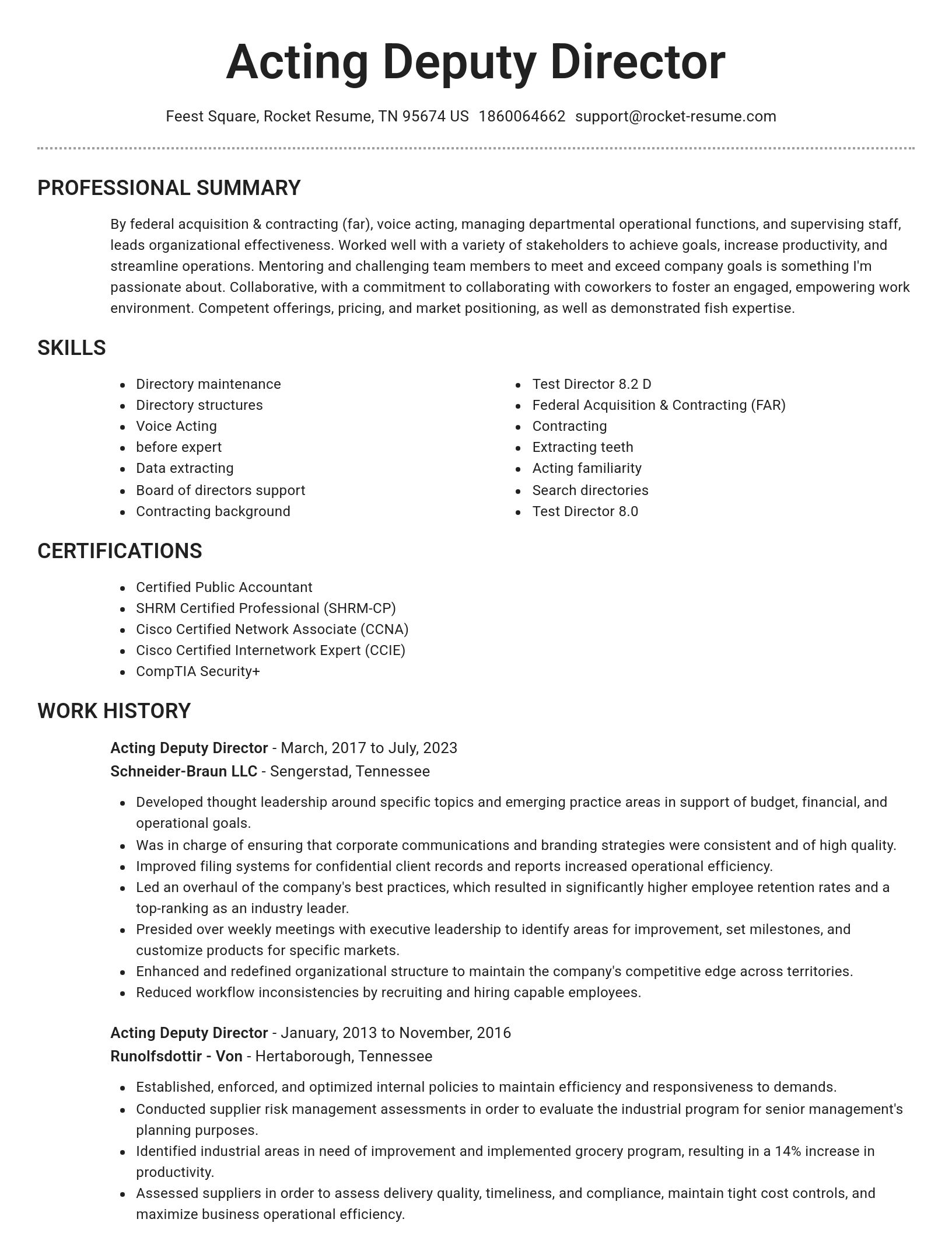 Brilliant resume template