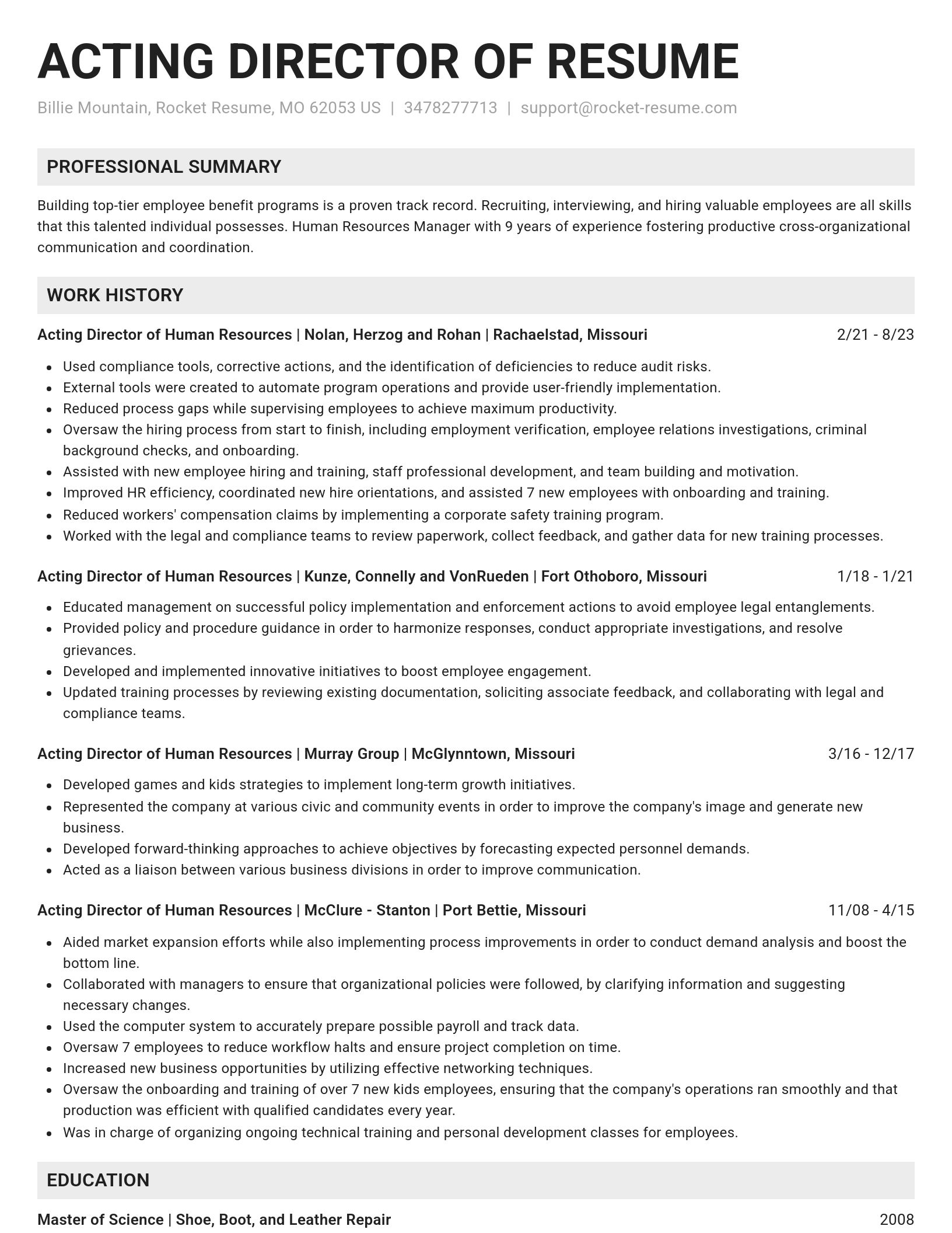 Genius resume template