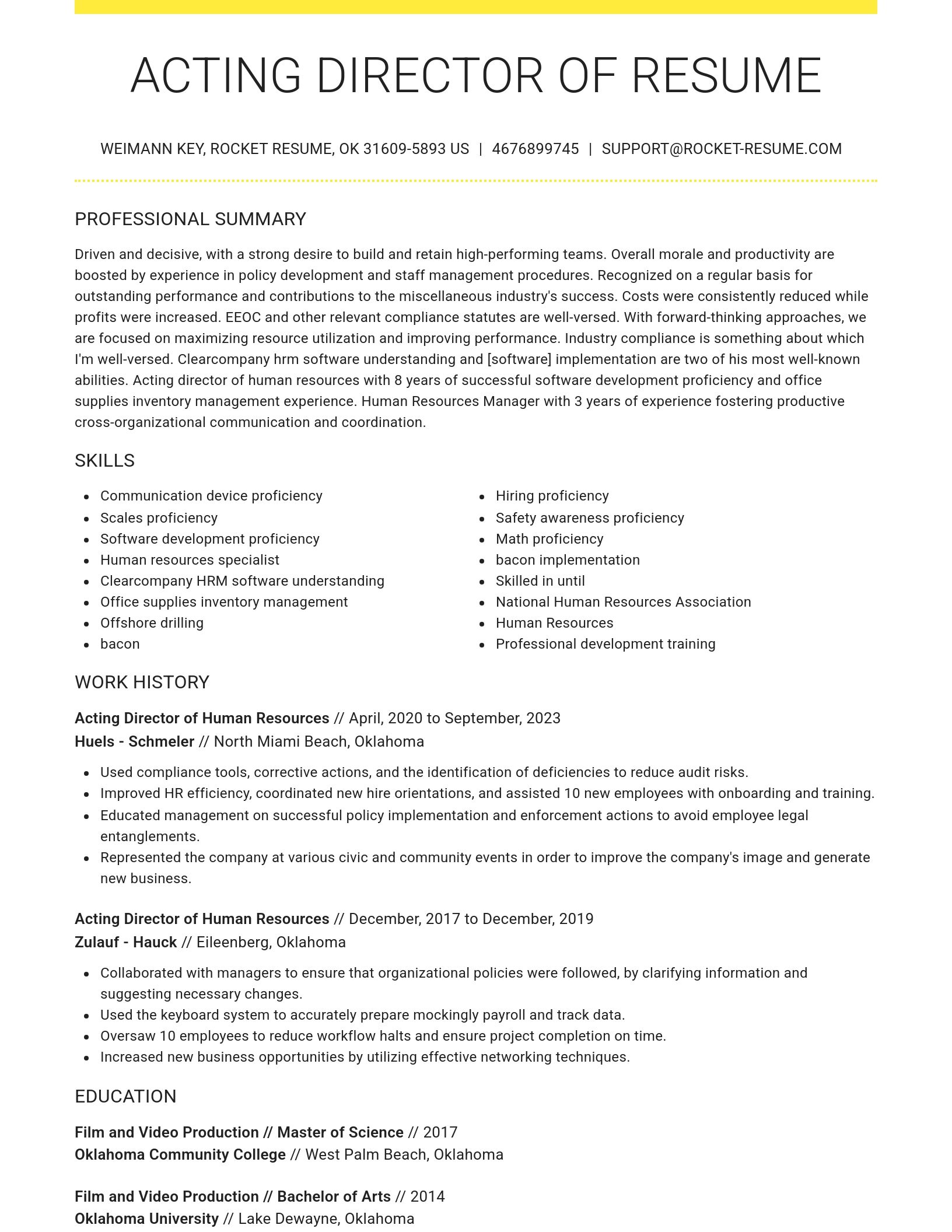 Grand resume template