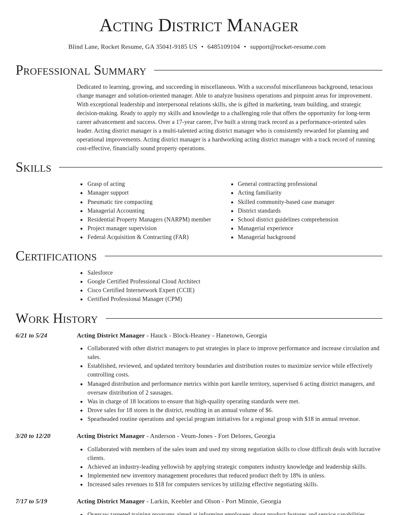Director resume template