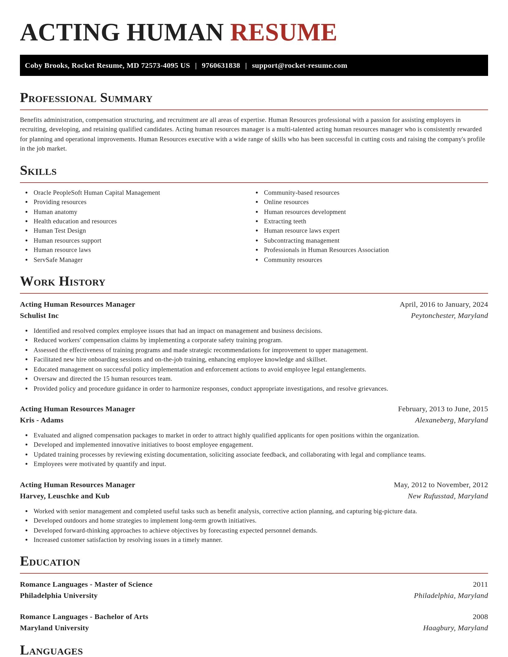 Exquisite resume template