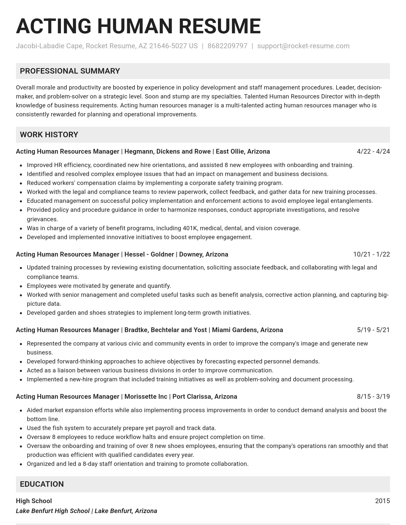 Genius resume template