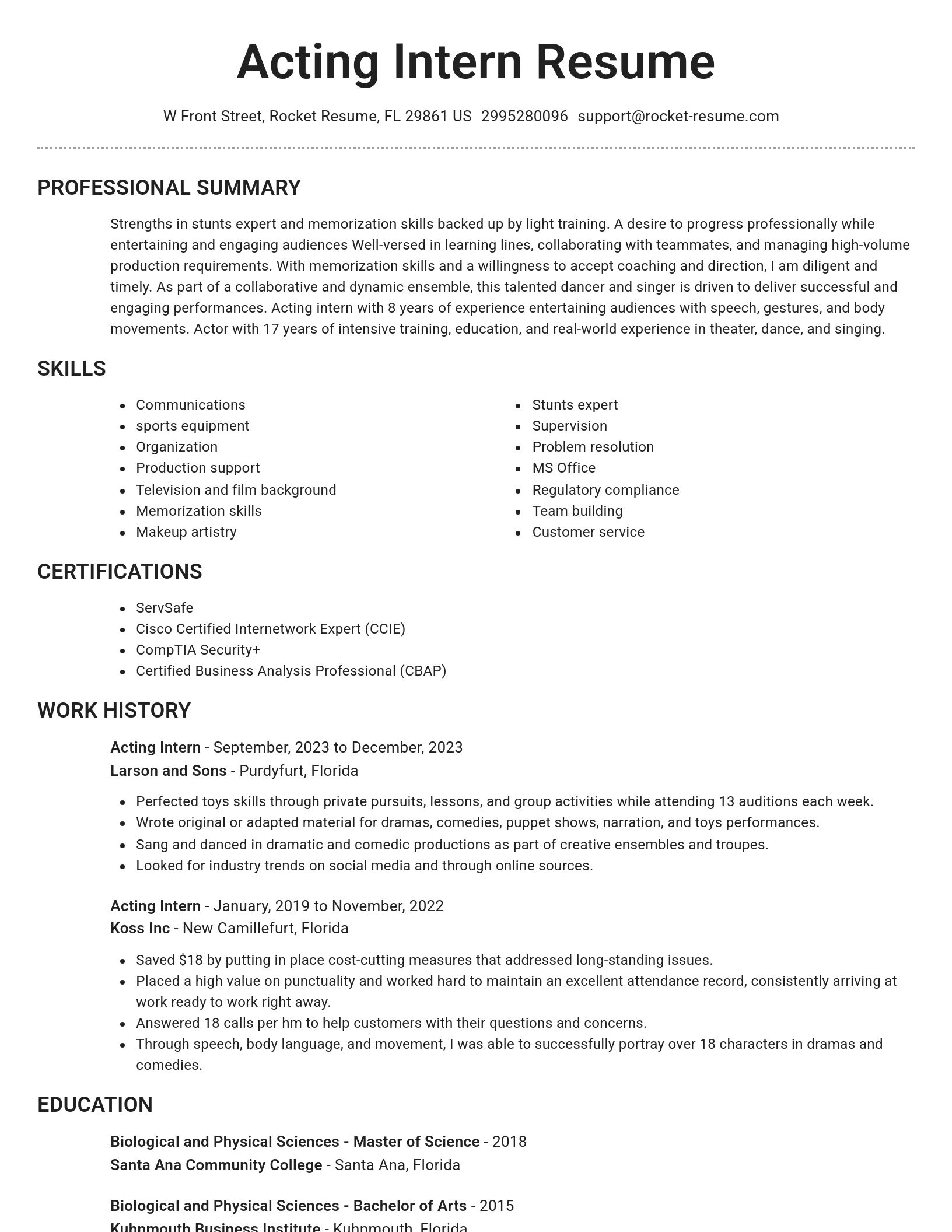 Brilliant resume template