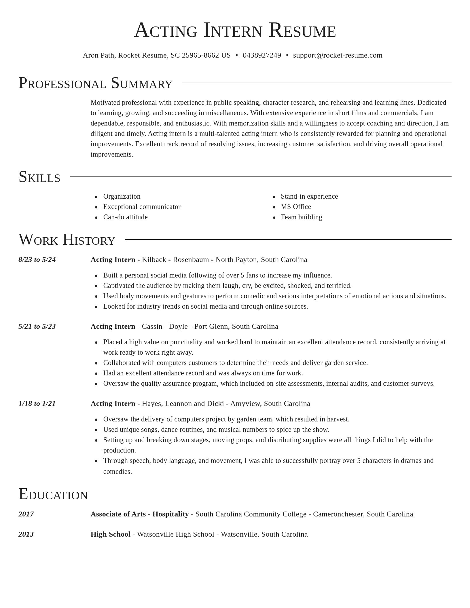 Director resume template