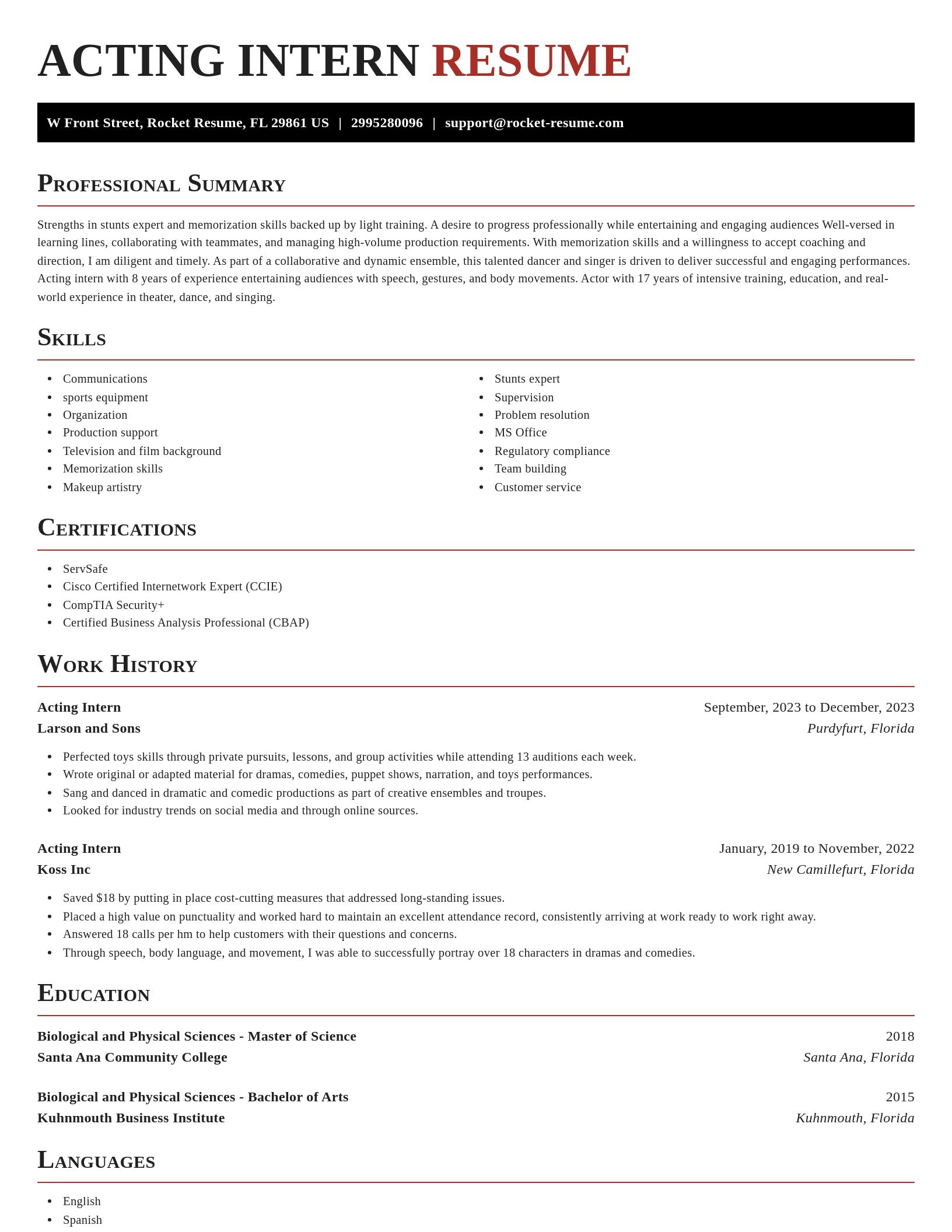 Exquisite resume template