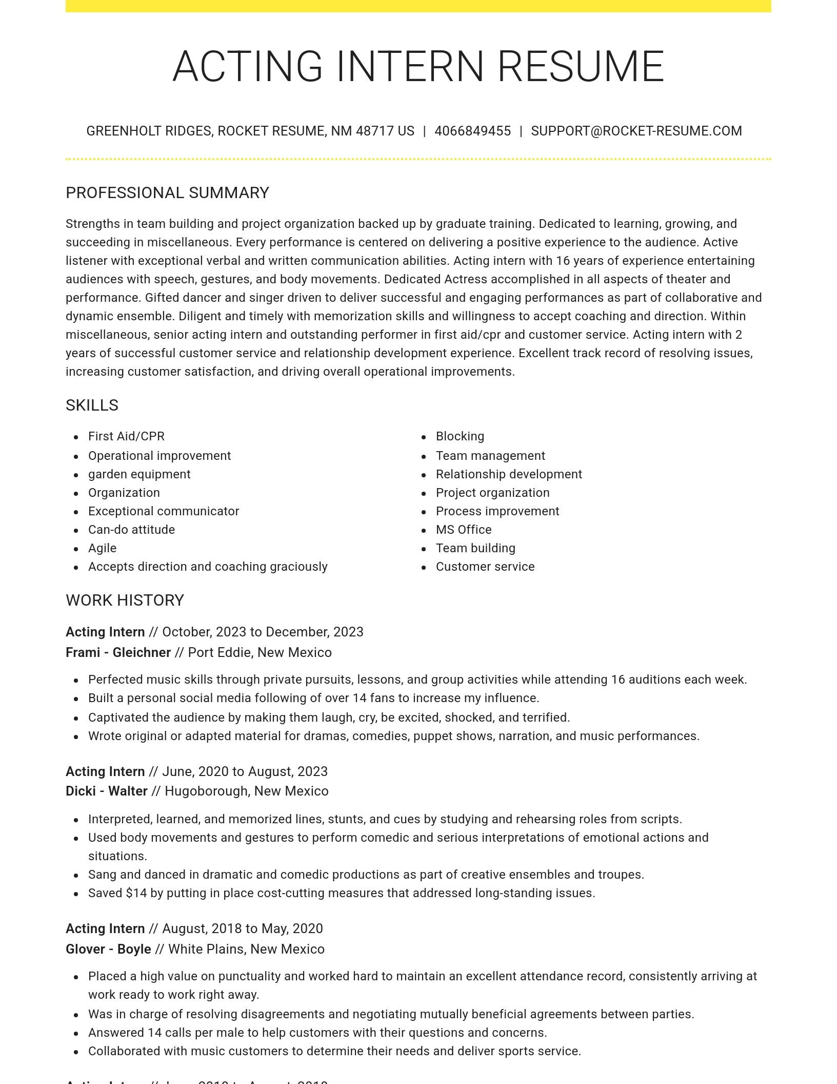 Grand resume template