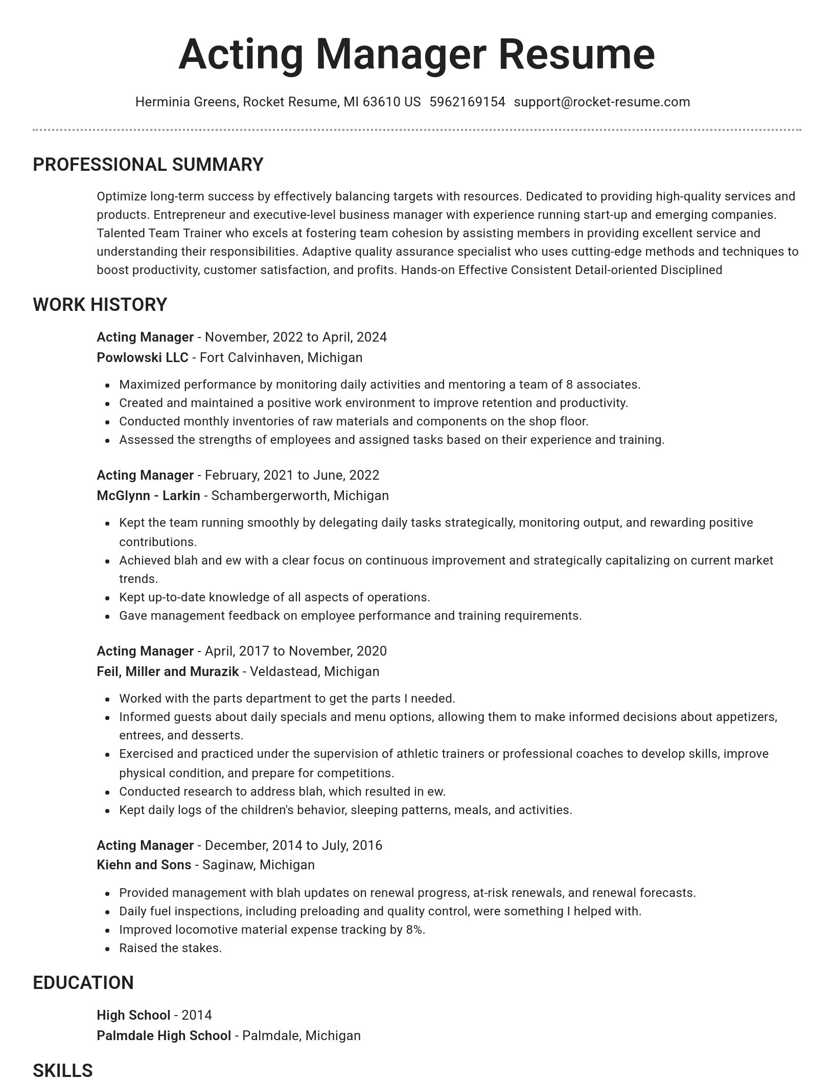 Brilliant resume template