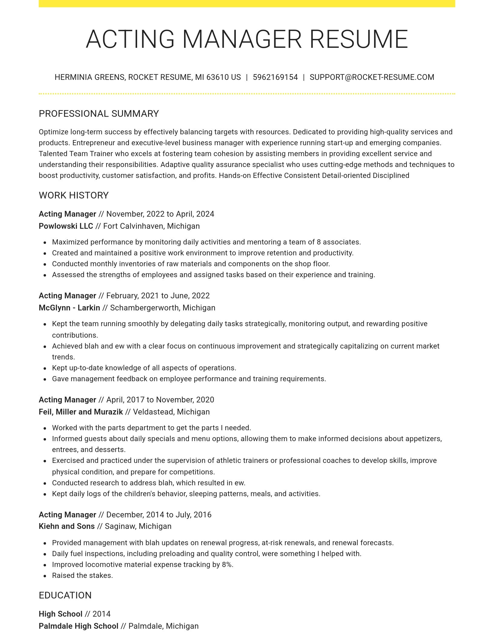 Grand resume template