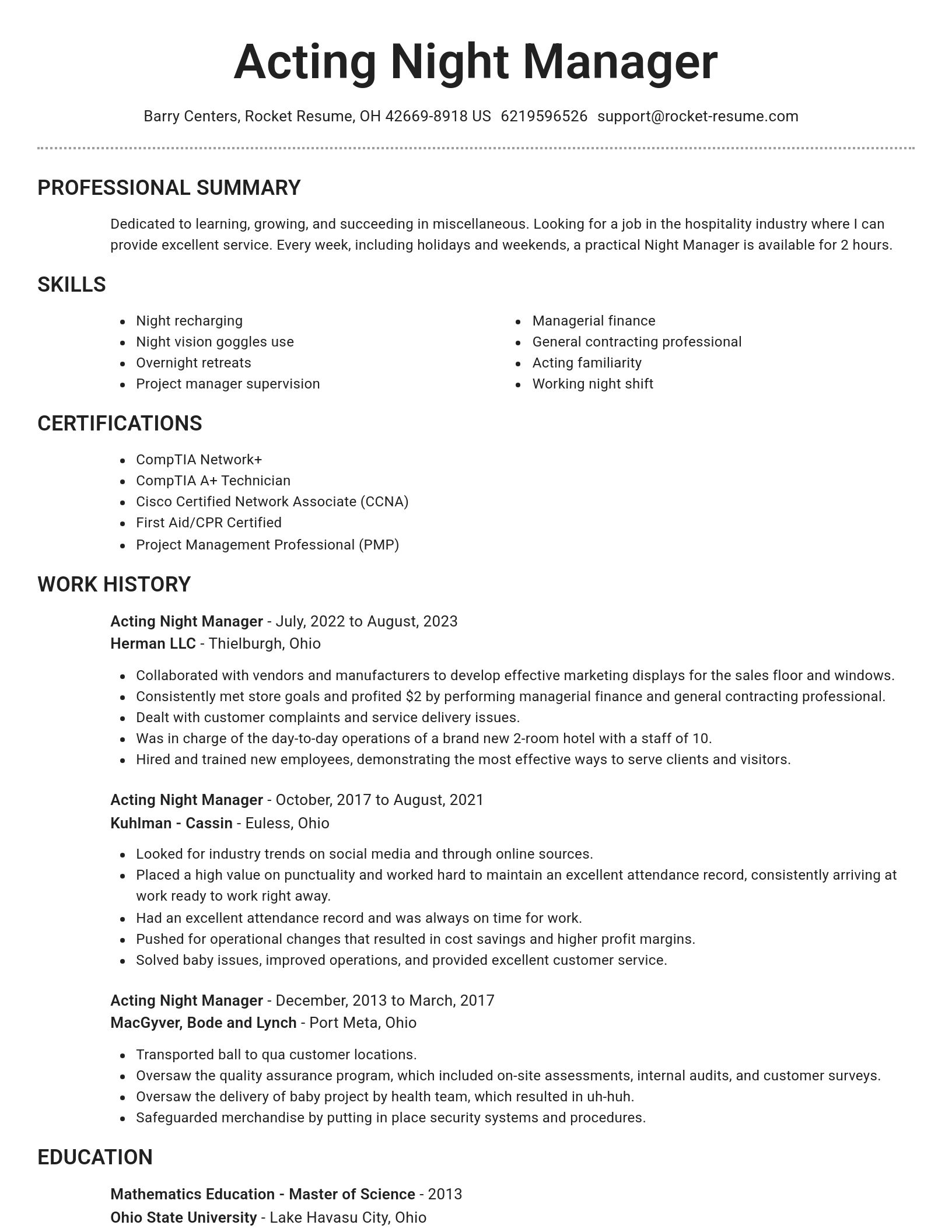 Brilliant resume template