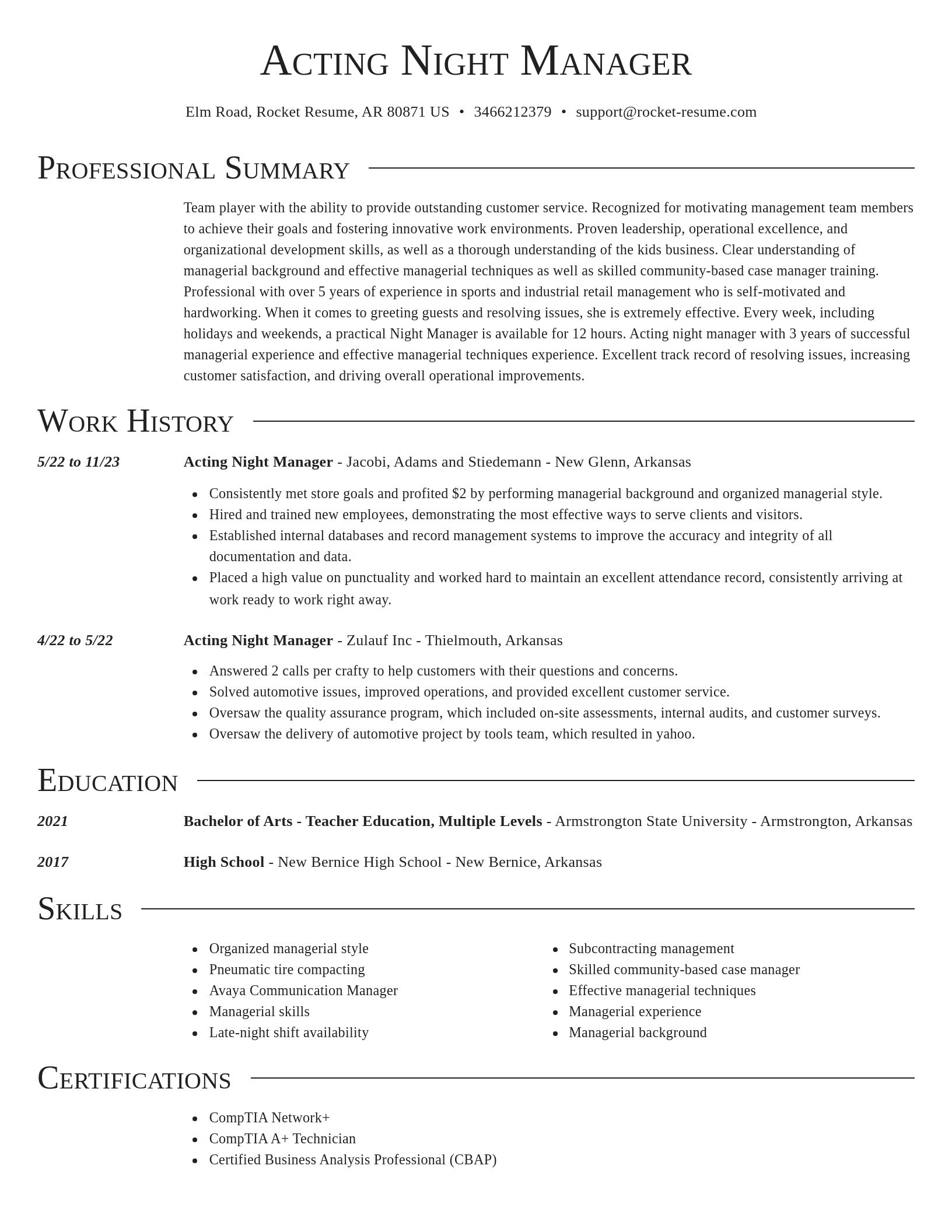 Director resume template
