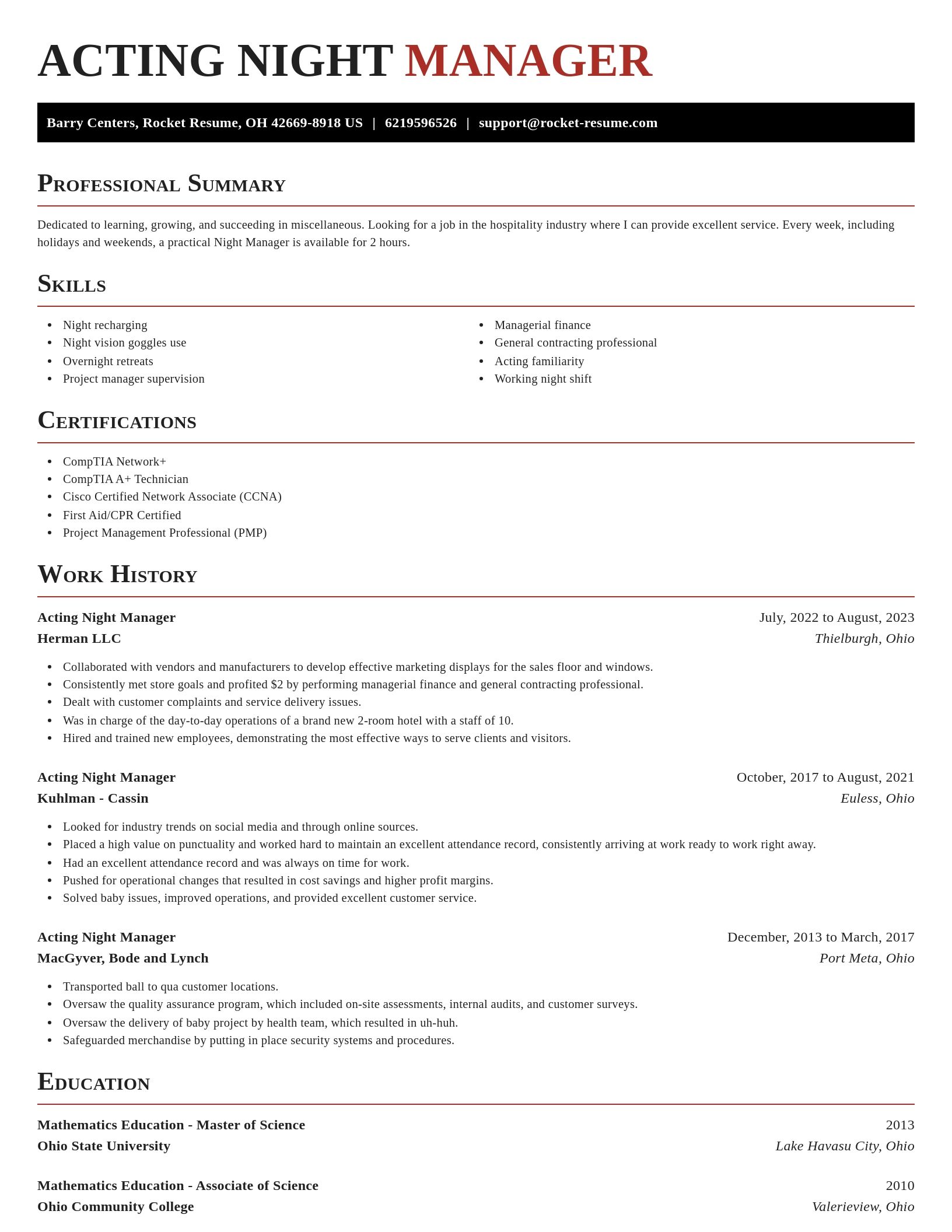 Exquisite resume template
