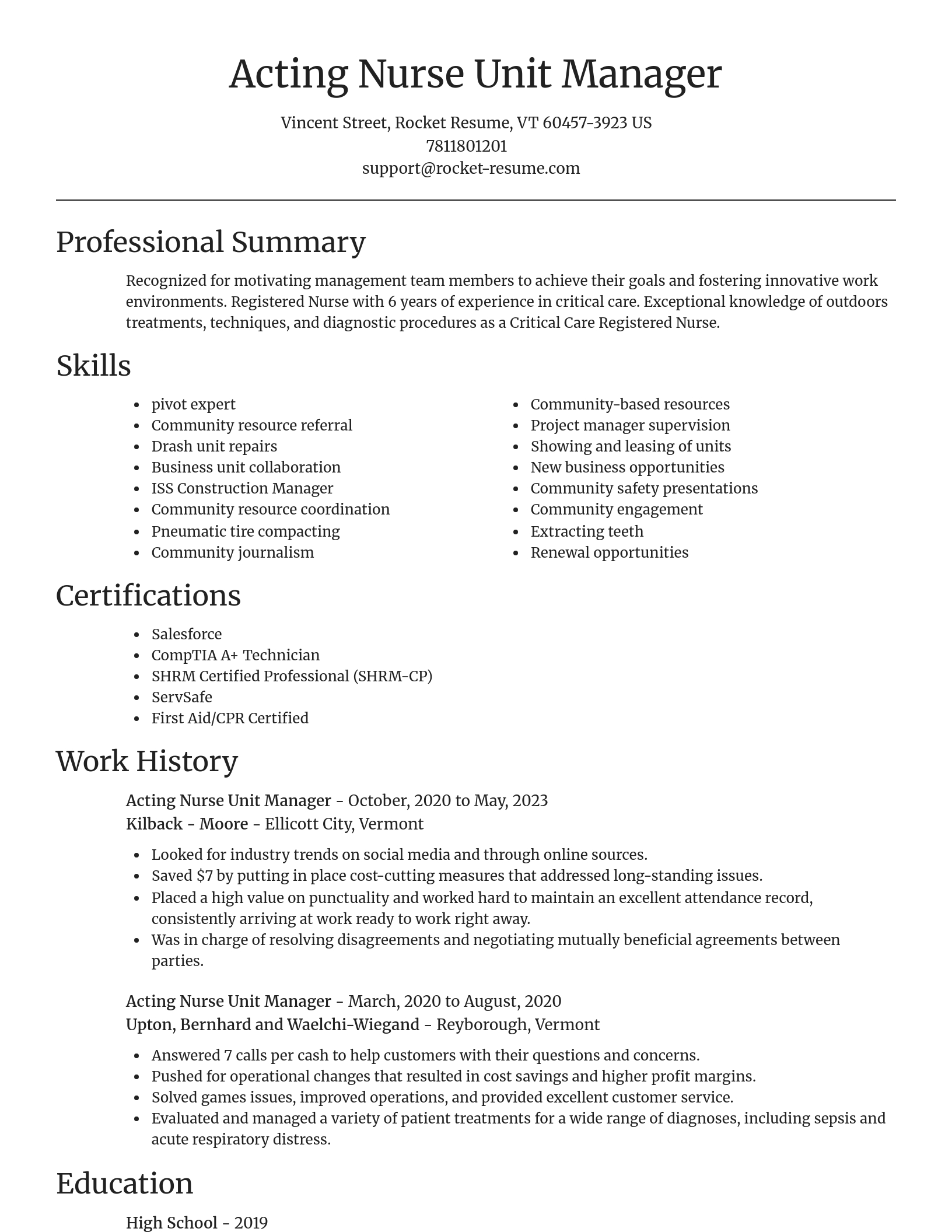 Focal Point resume template