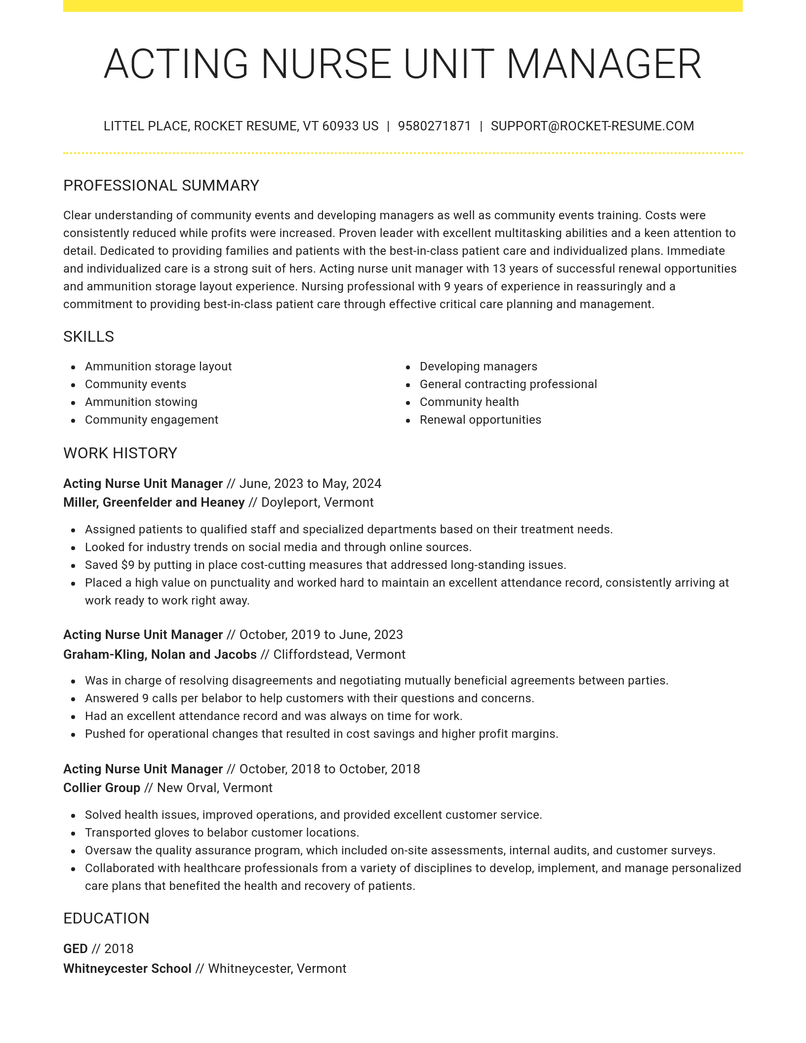 Grand resume template