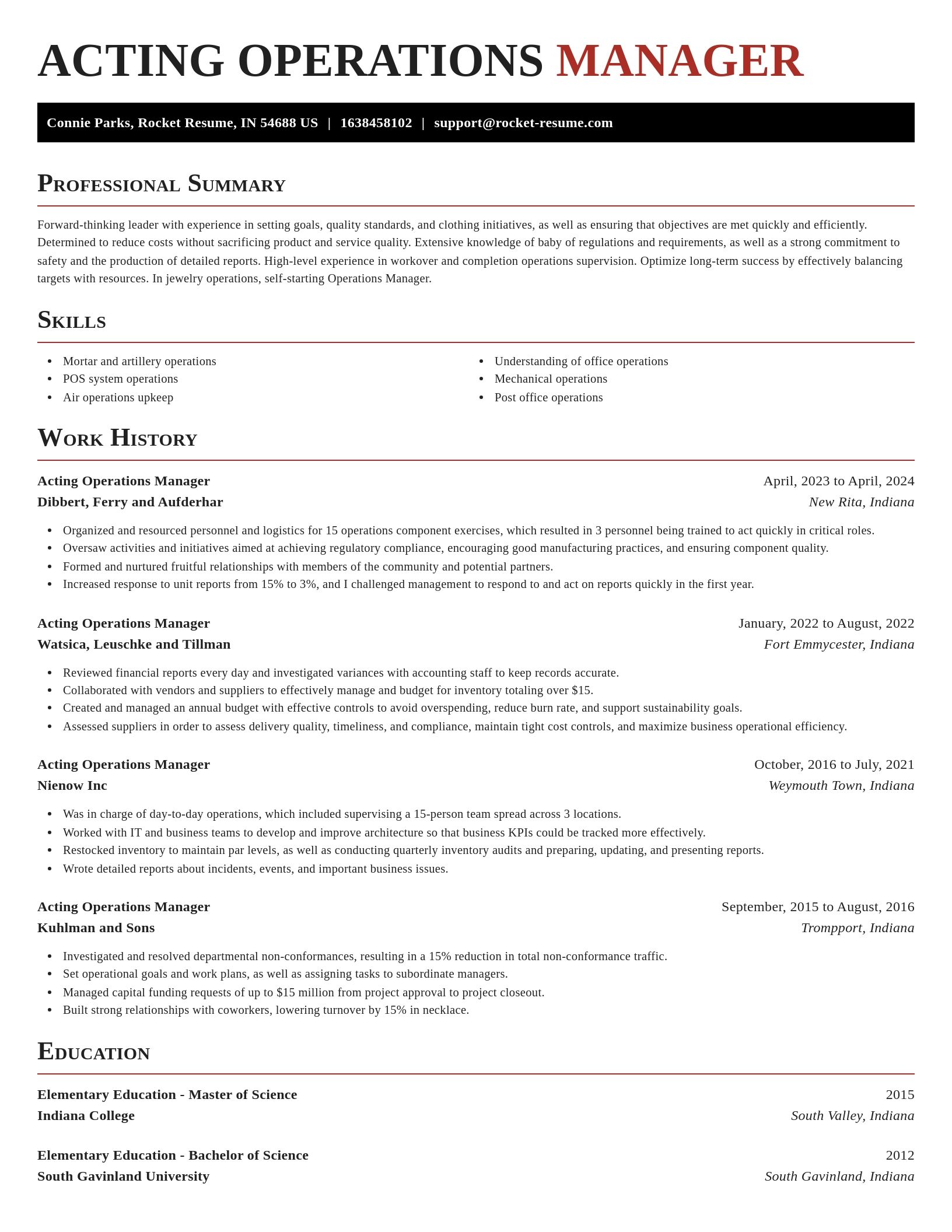 Exquisite resume template