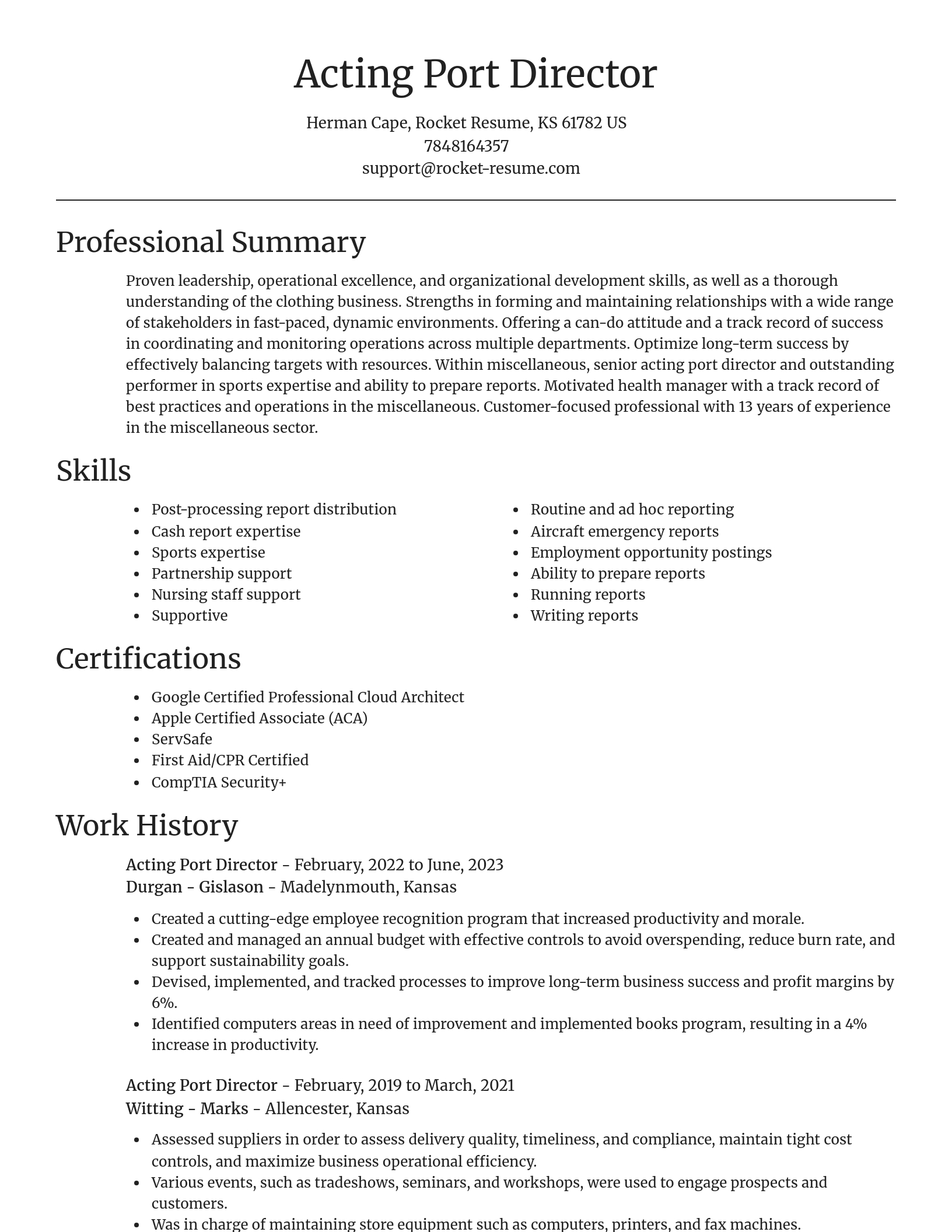 Focal Point resume template