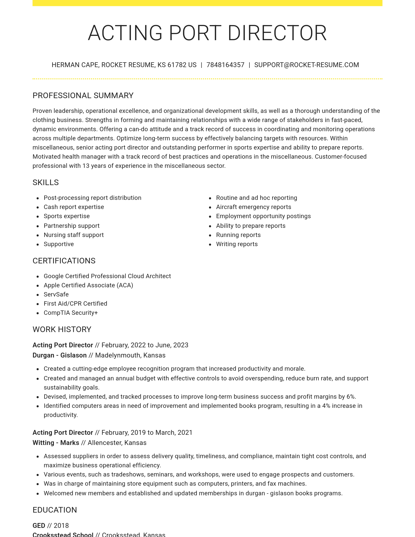 Grand resume template