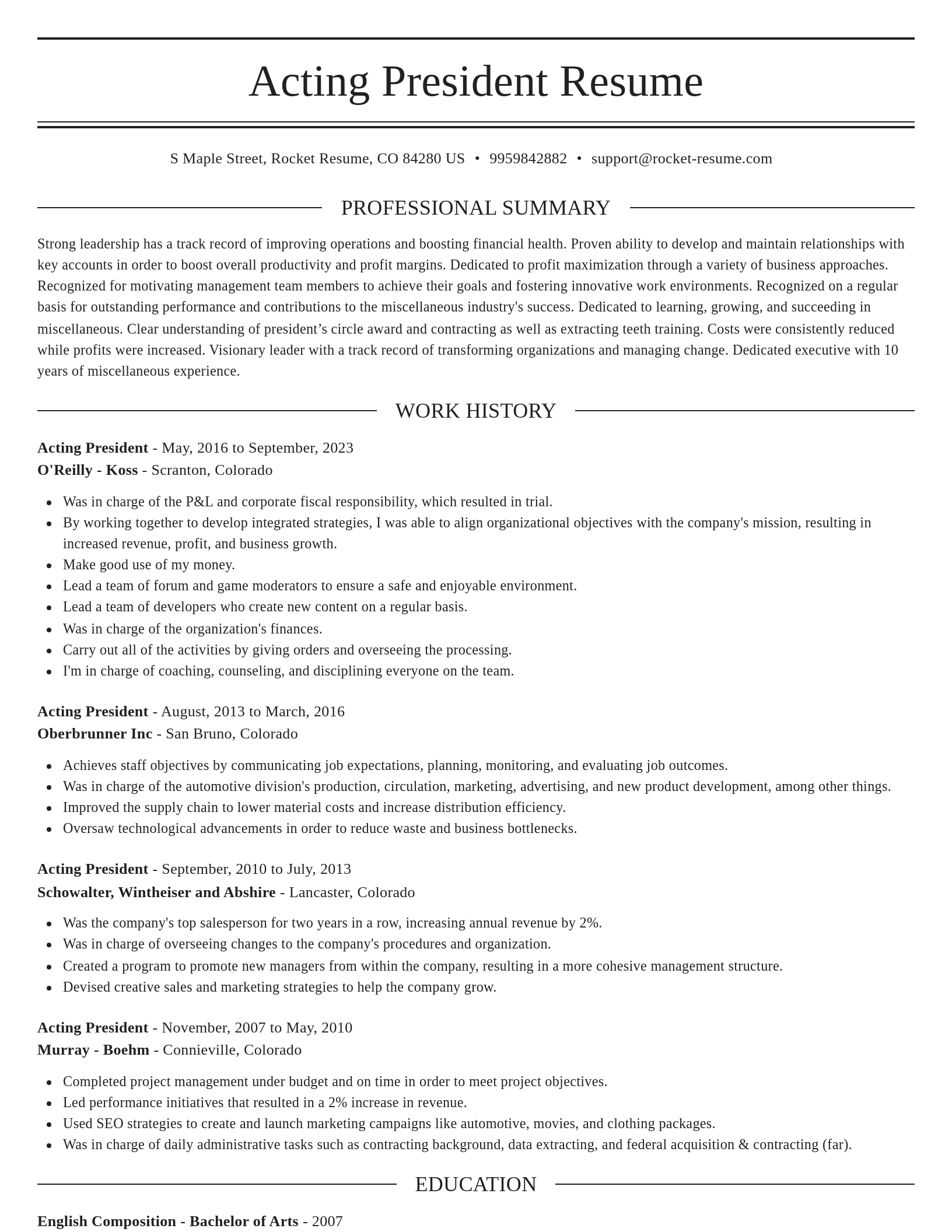 Elegant resume template