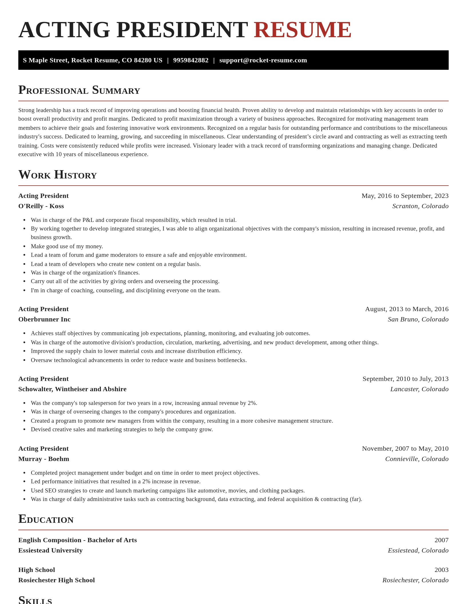 Exquisite resume template