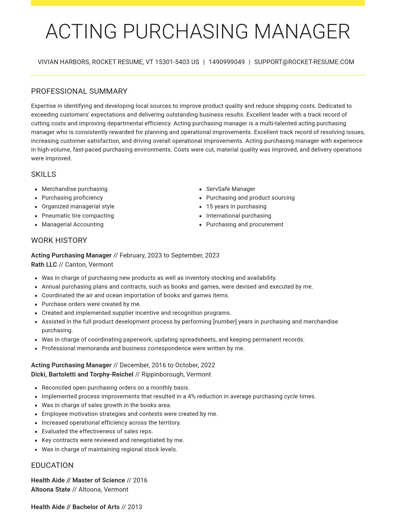 Grand resume template
