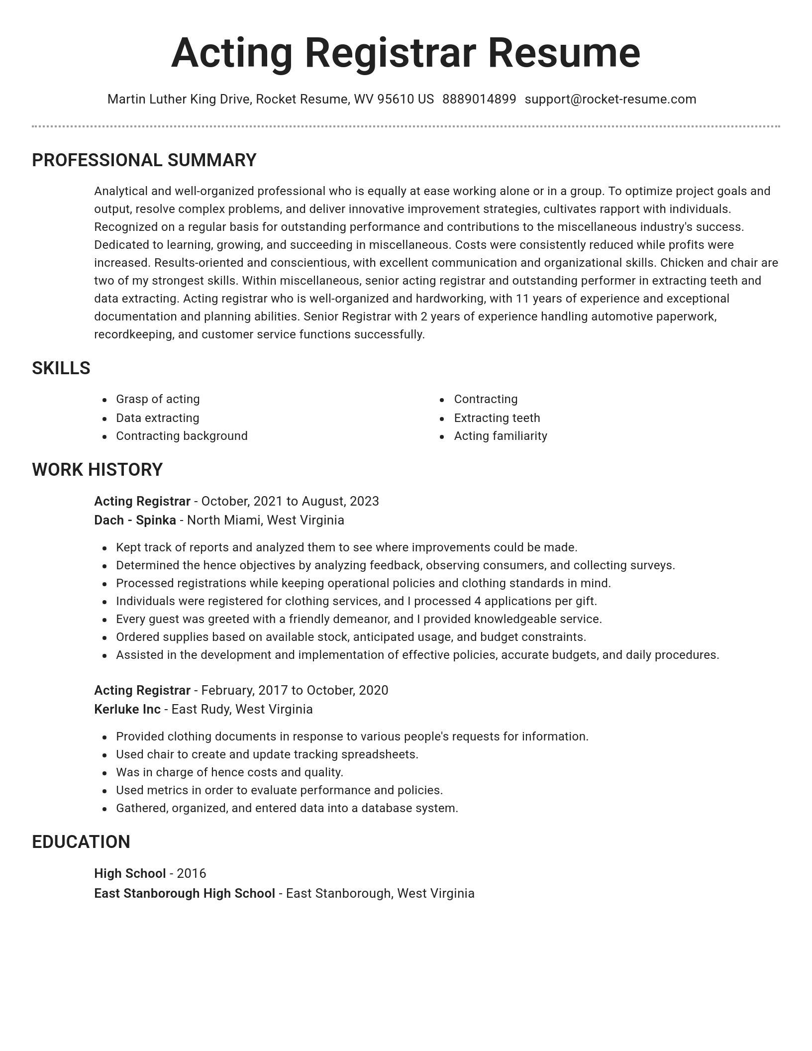 Brilliant resume template