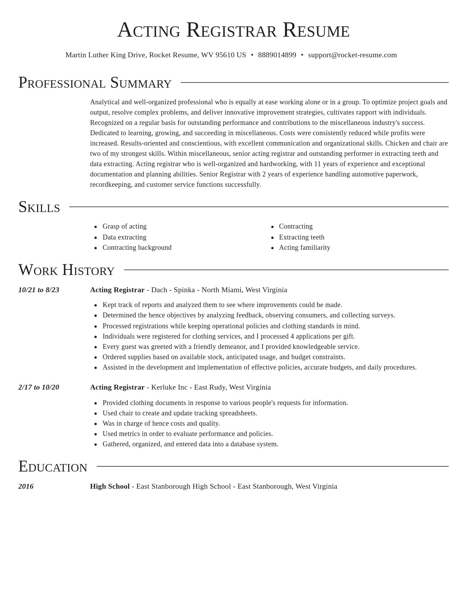 Director resume template