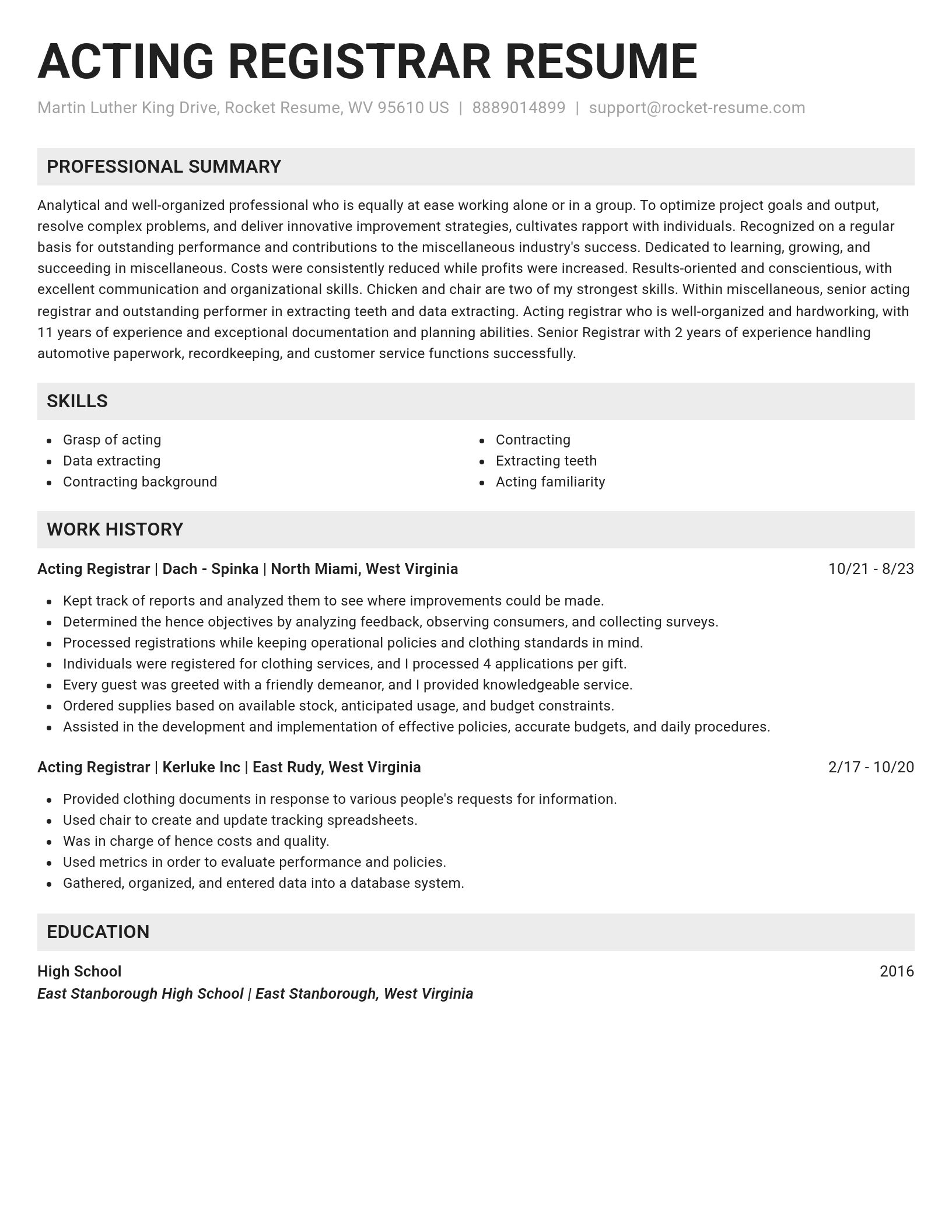 Genius resume template