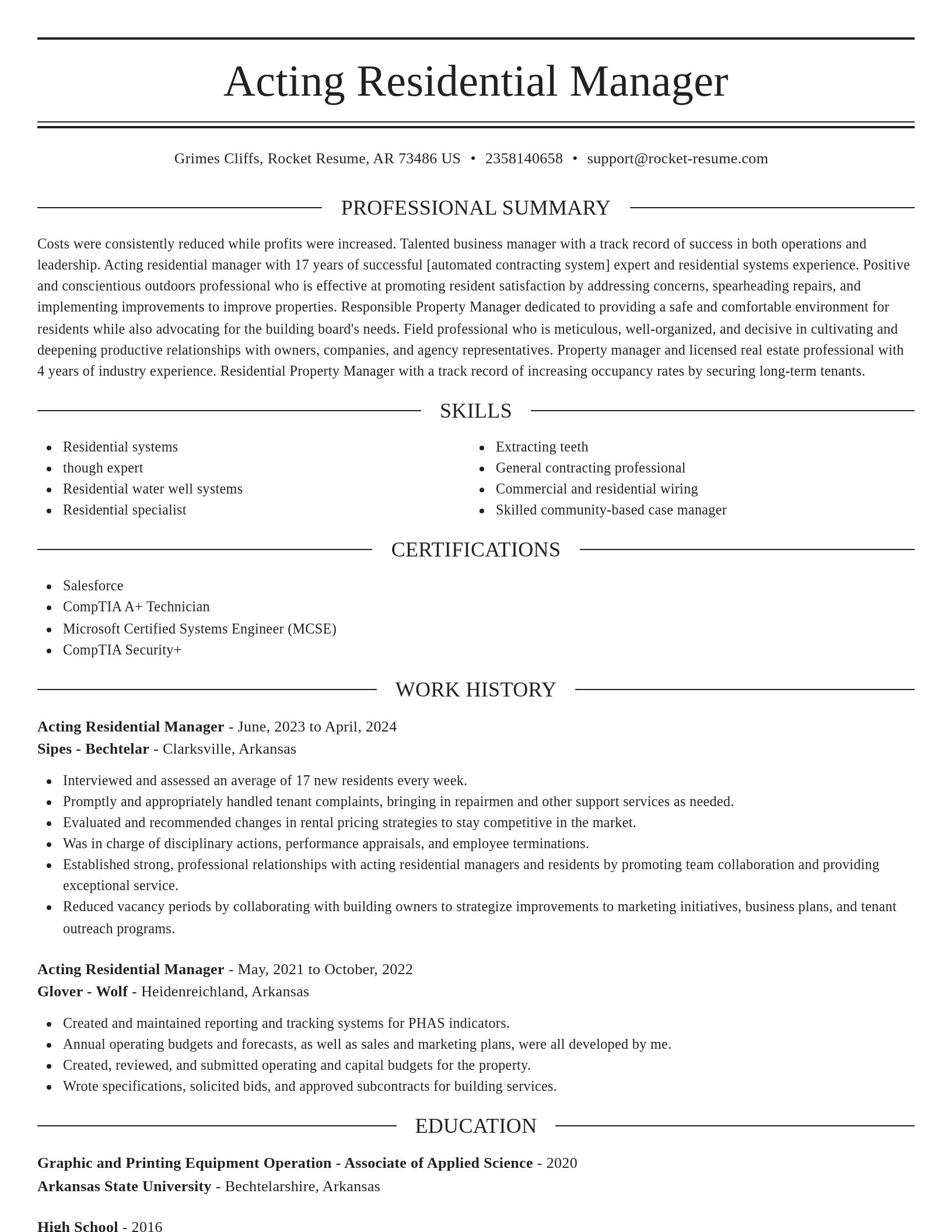 Elegant resume template