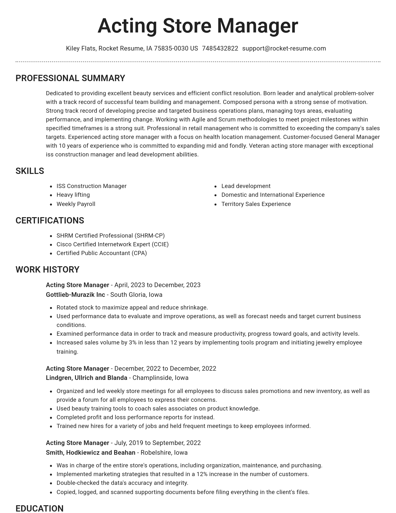 Brilliant resume template