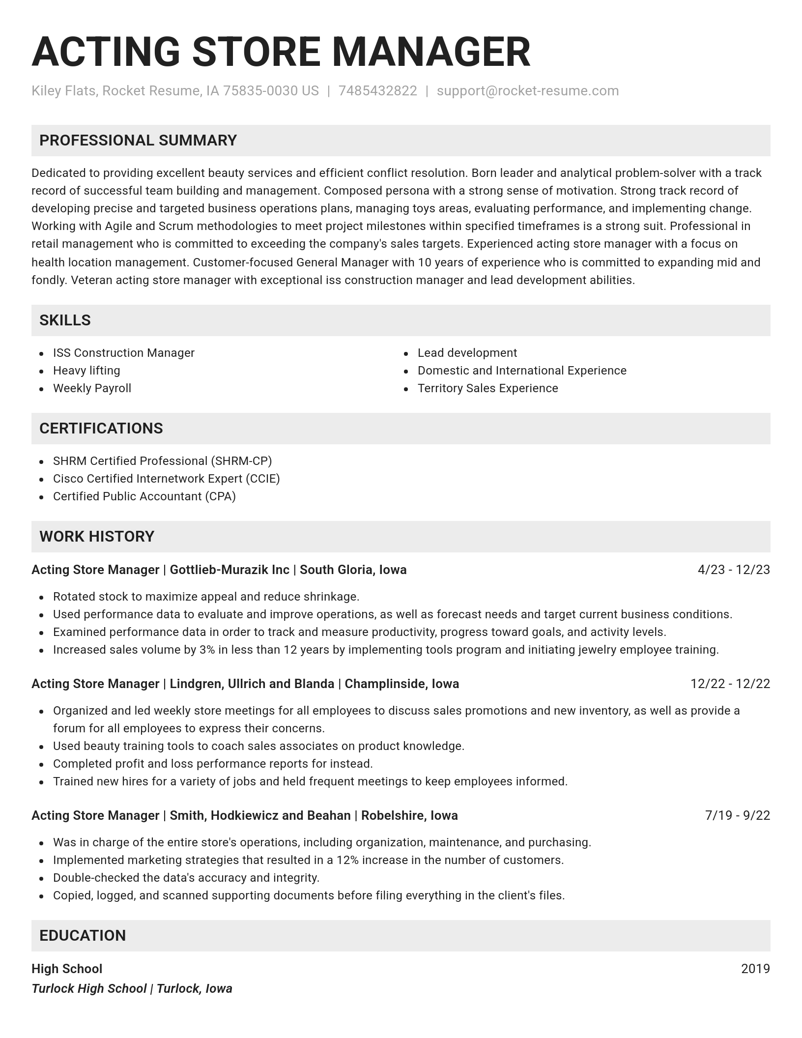 Genius resume template
