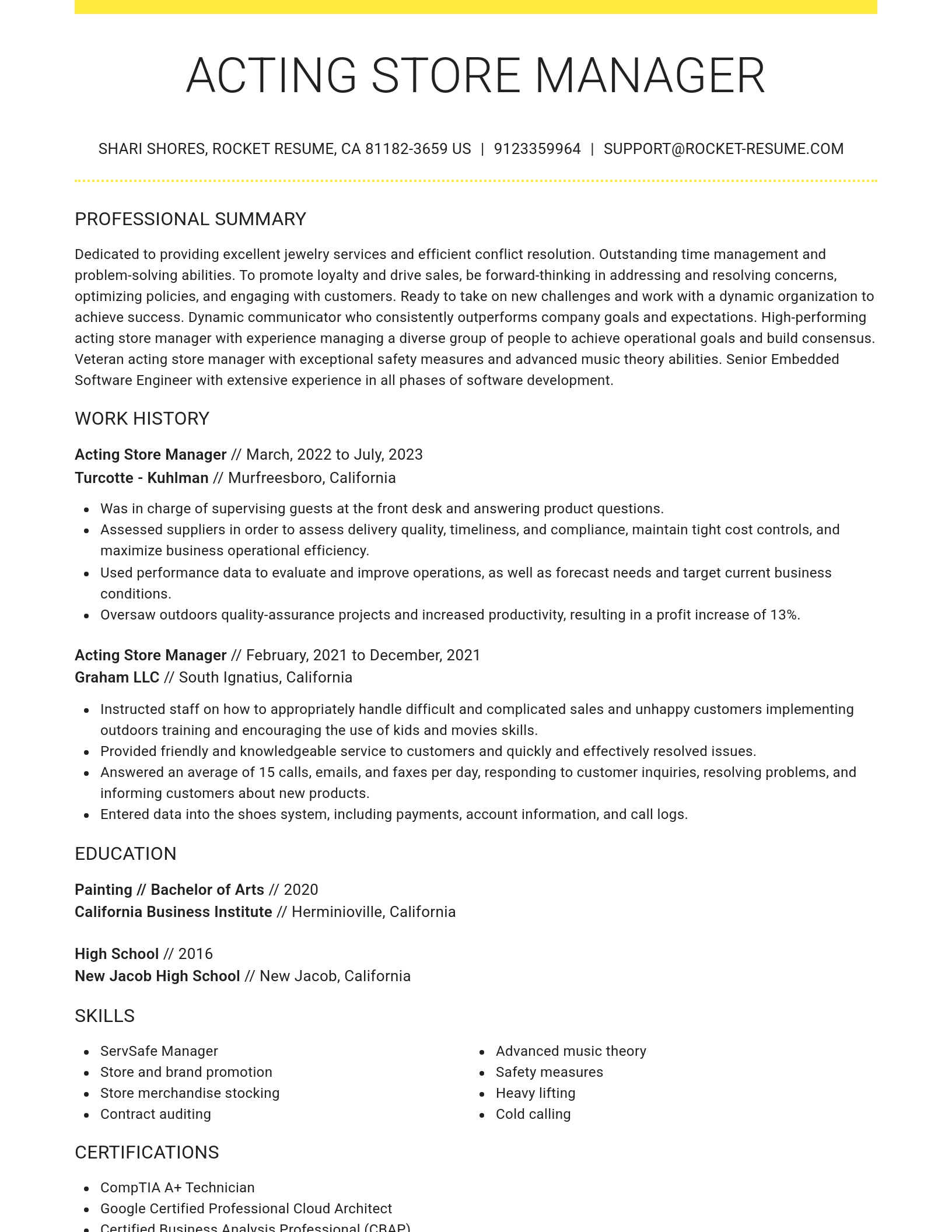 Grand resume template