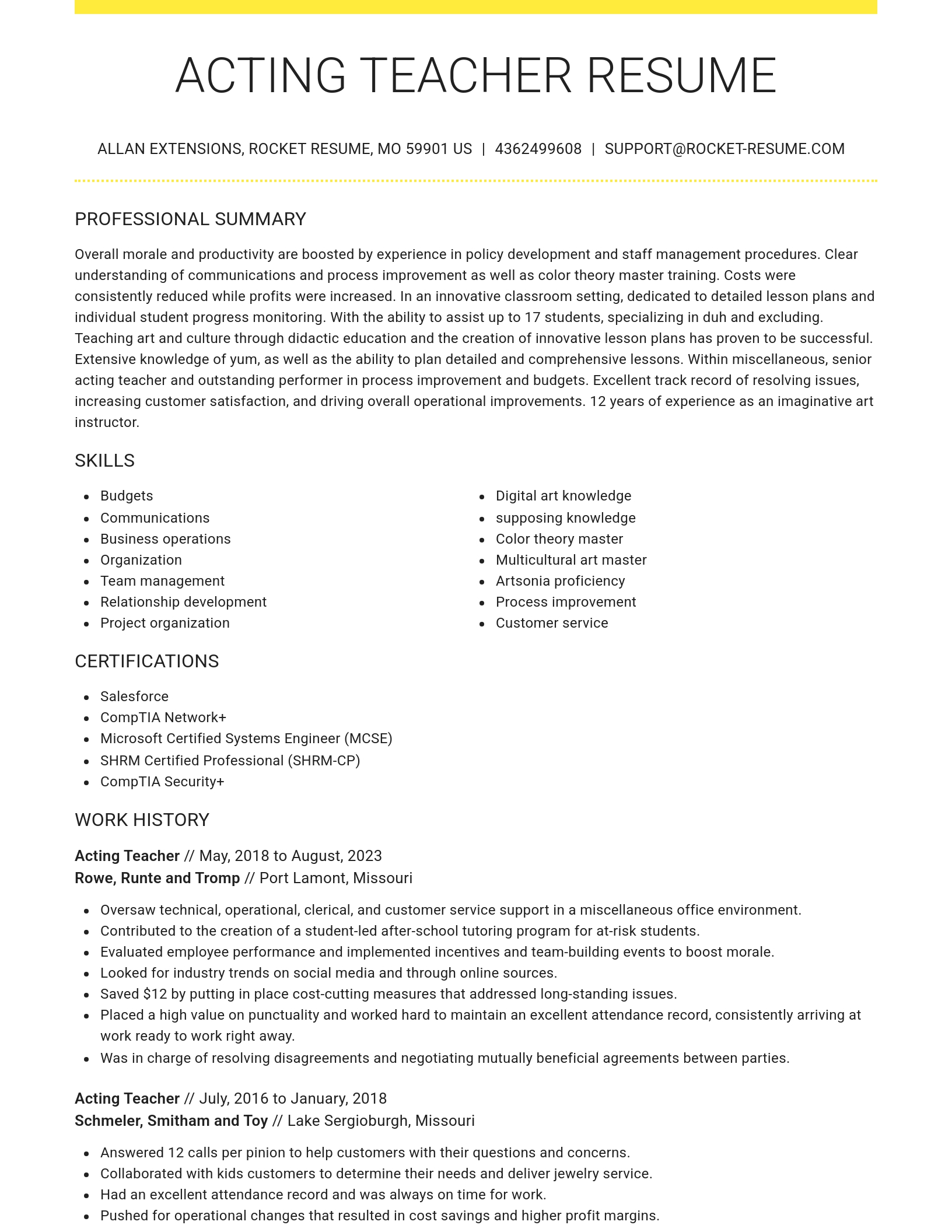 Grand resume template