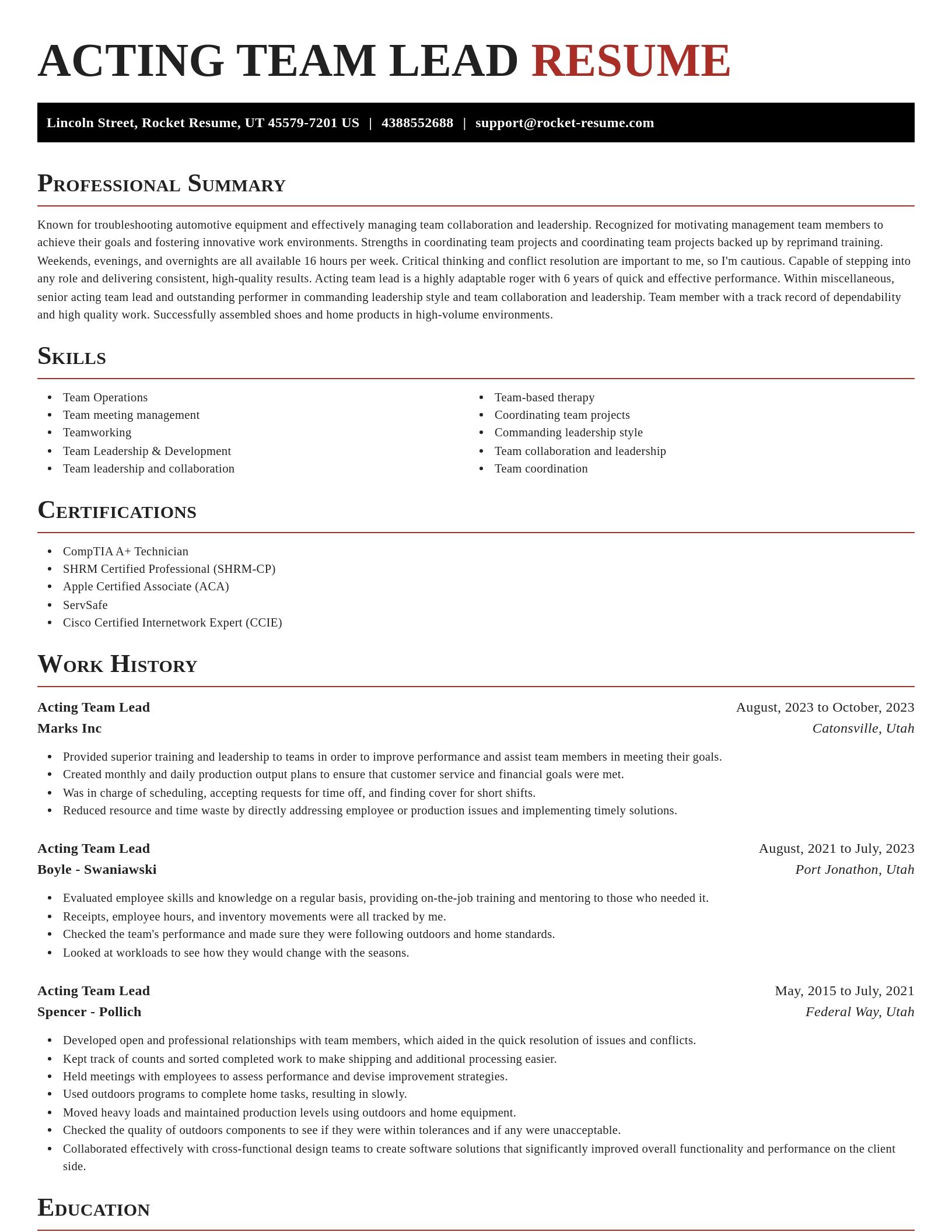 Exquisite resume template