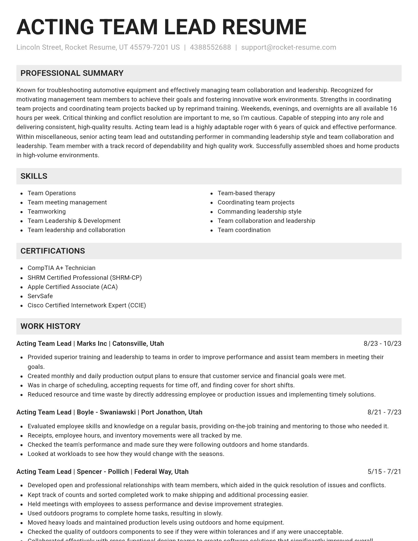 Genius resume template