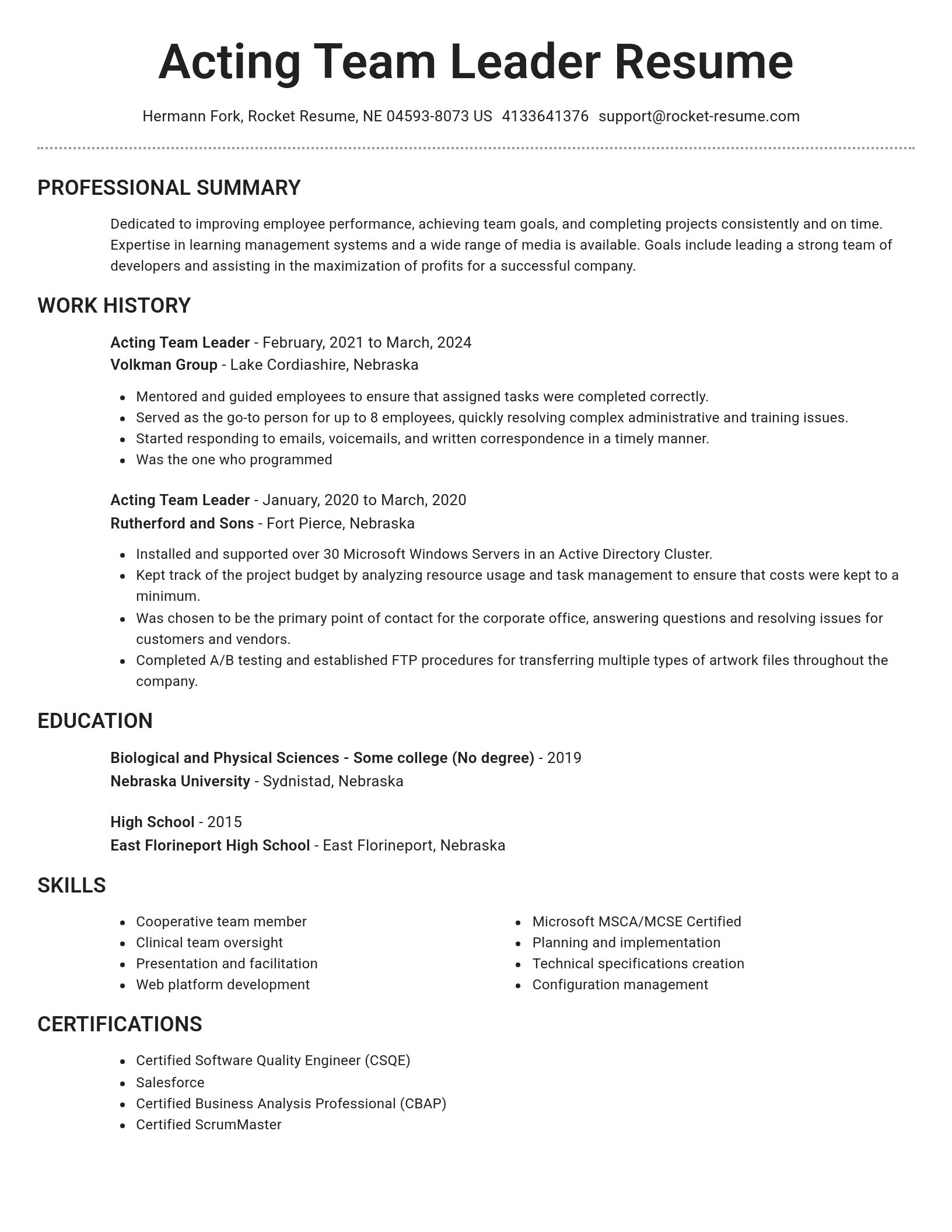 Brilliant resume template