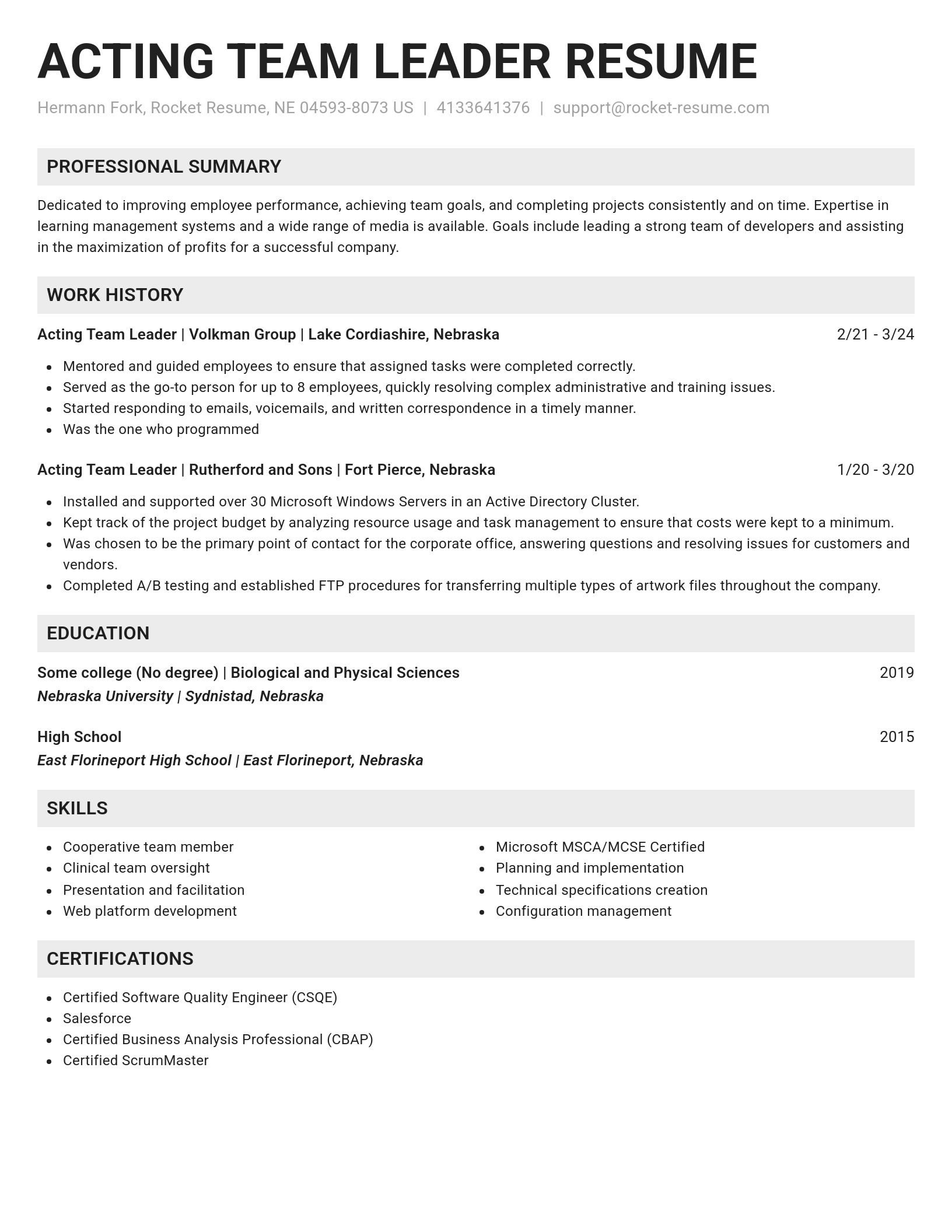 Genius resume template