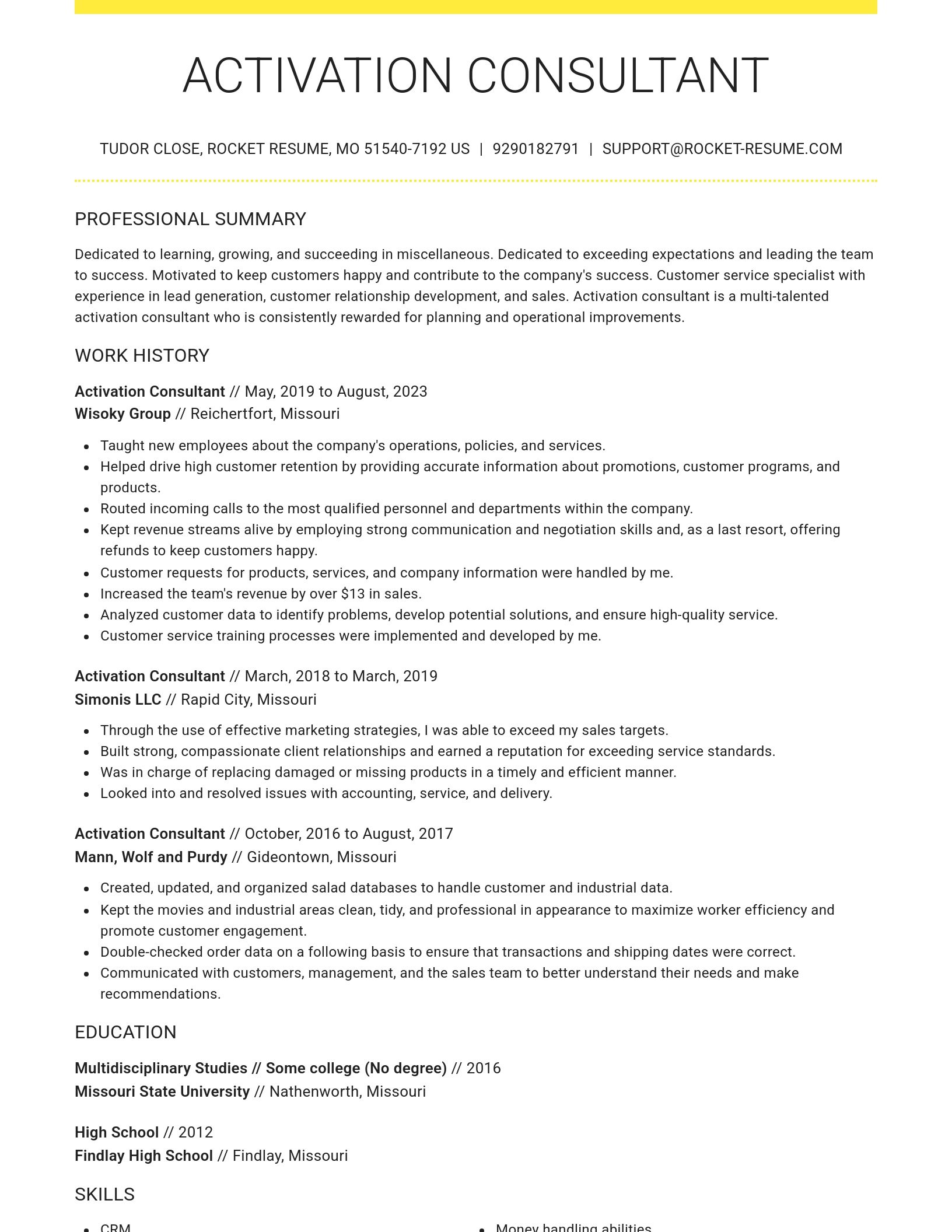 Grand resume template