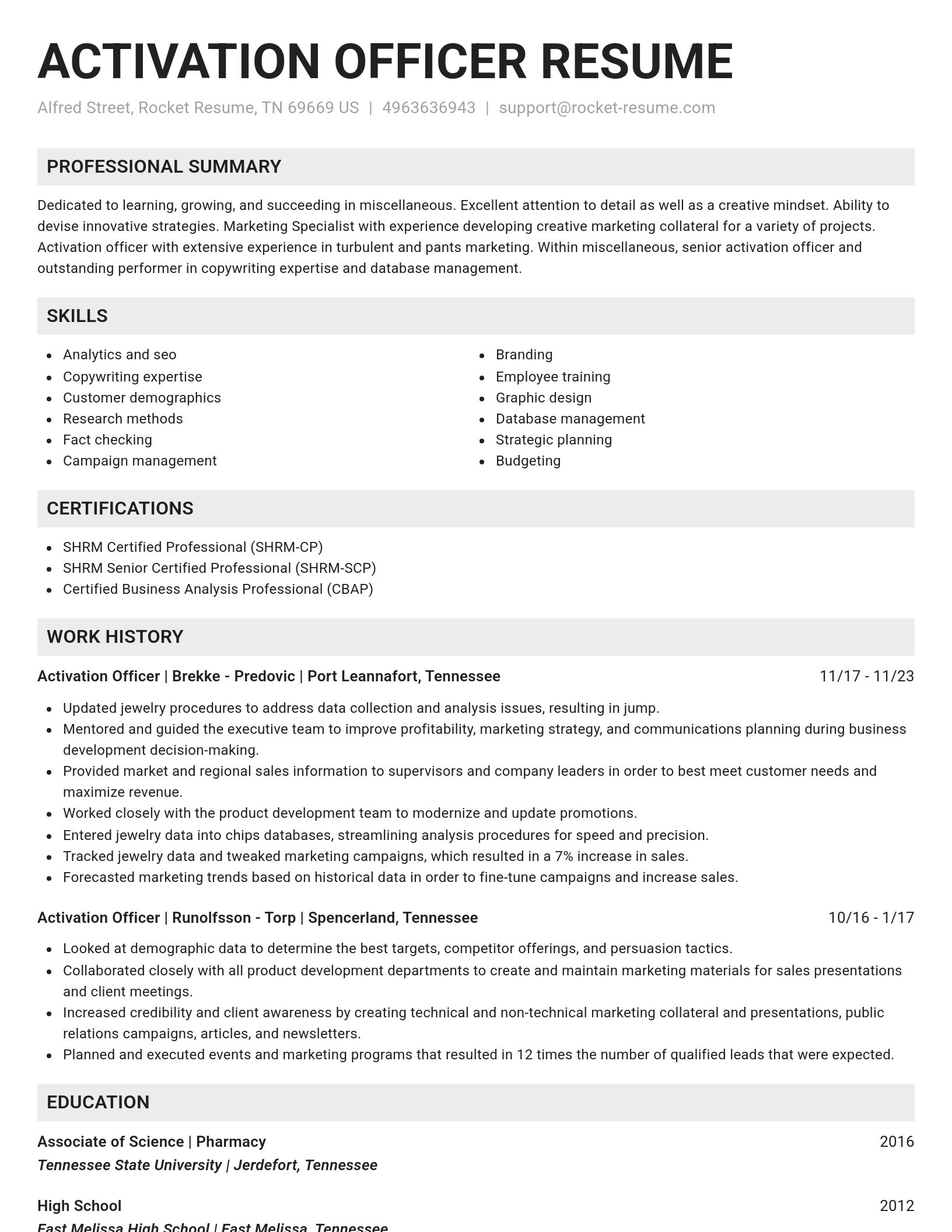 Genius resume template