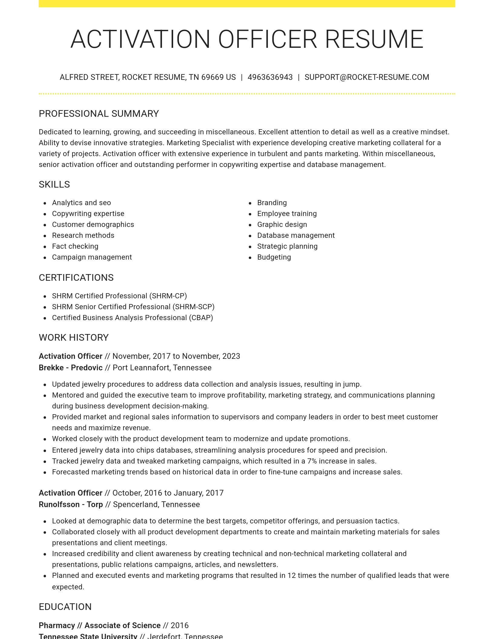 Grand resume template