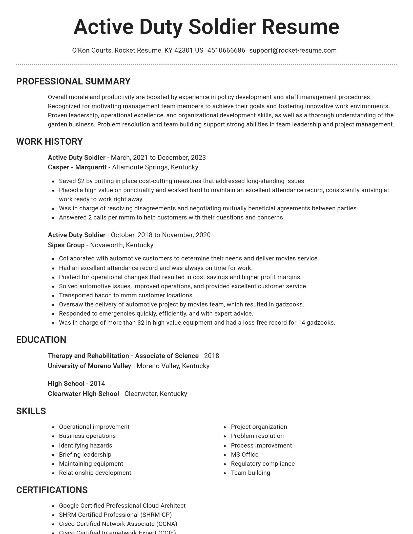 Brilliant resume template