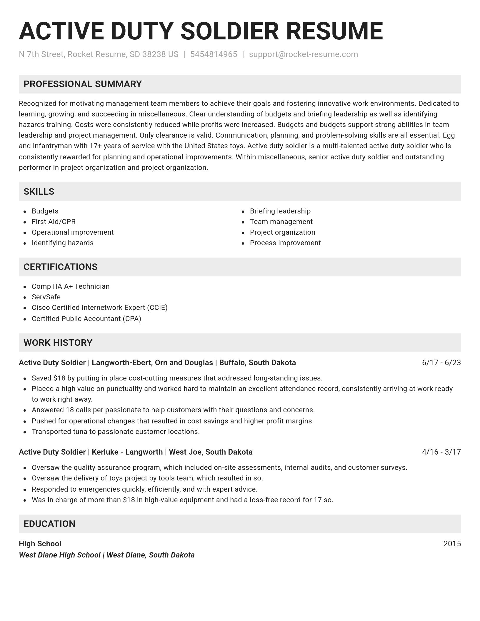 Genius resume template