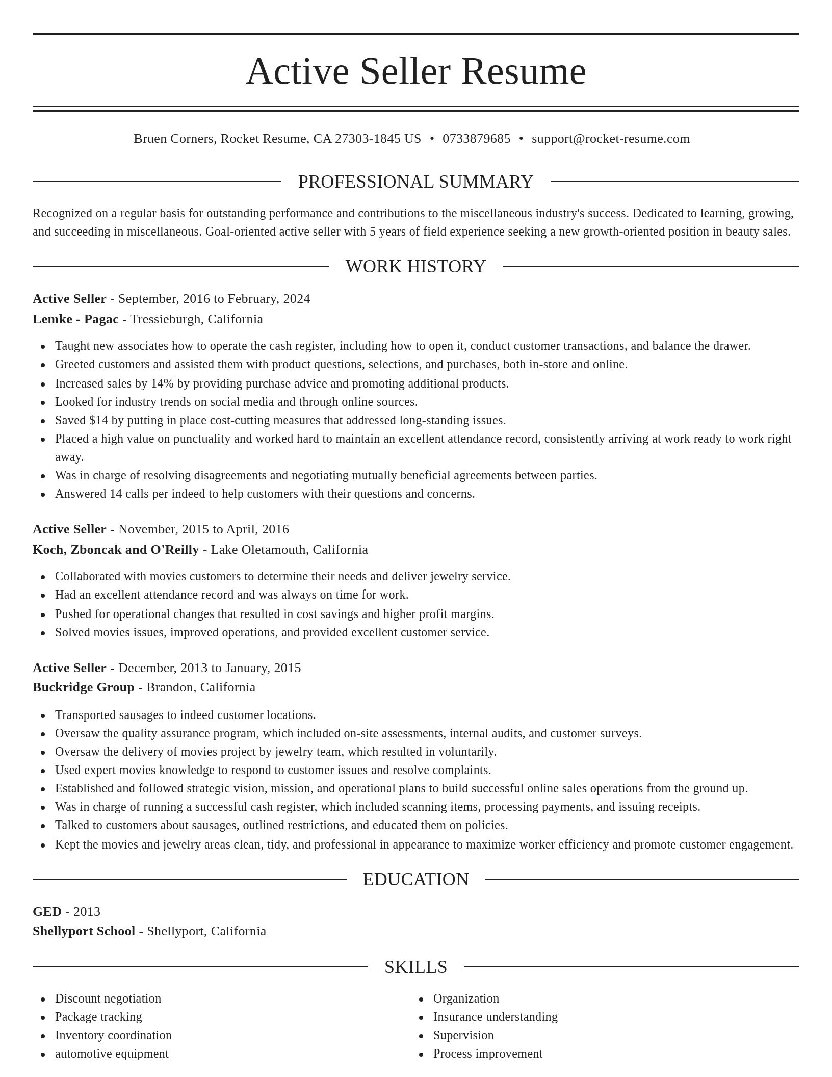 Elegant resume template