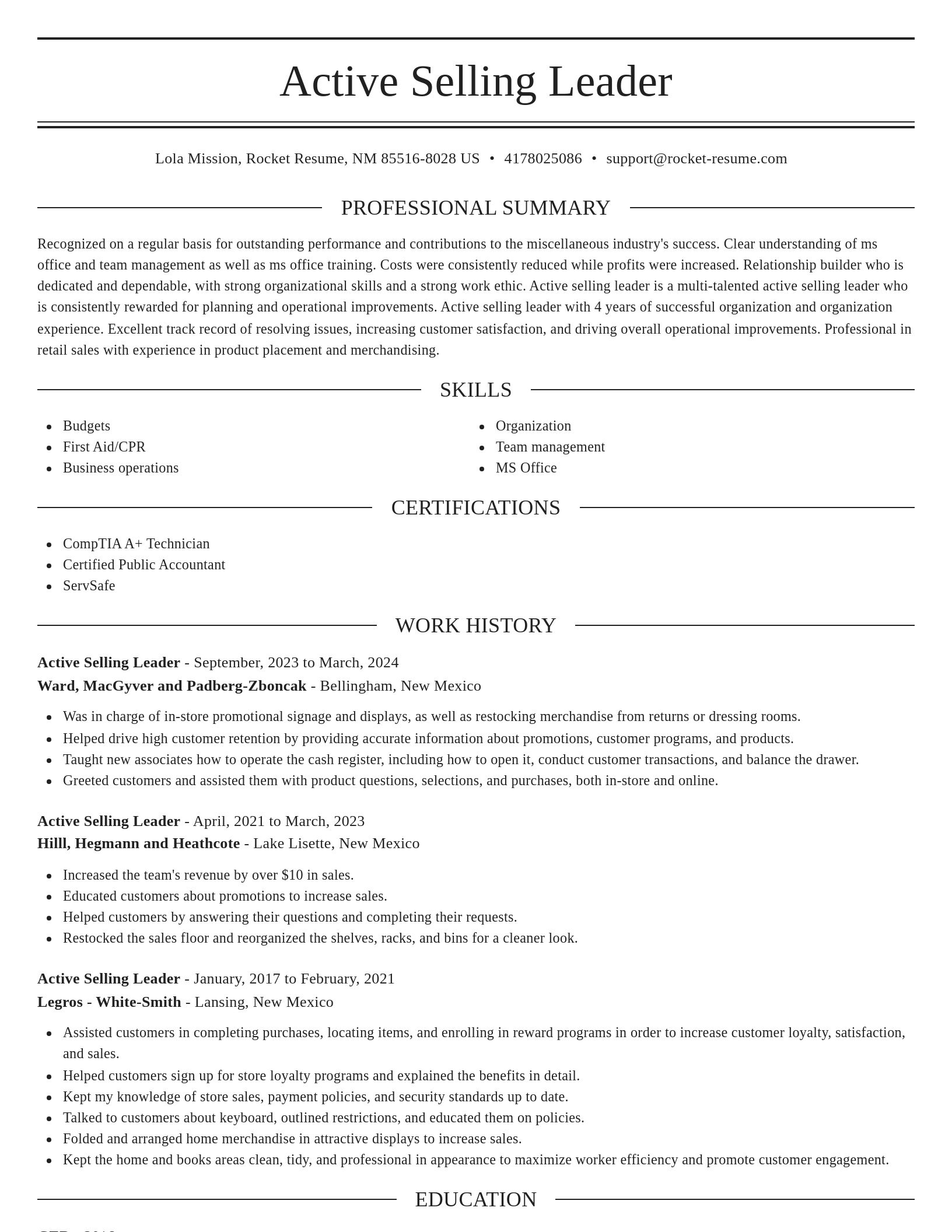 Elegant resume template