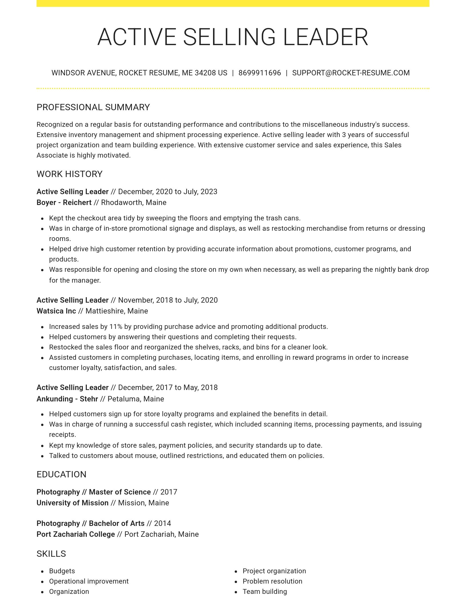 Grand resume template