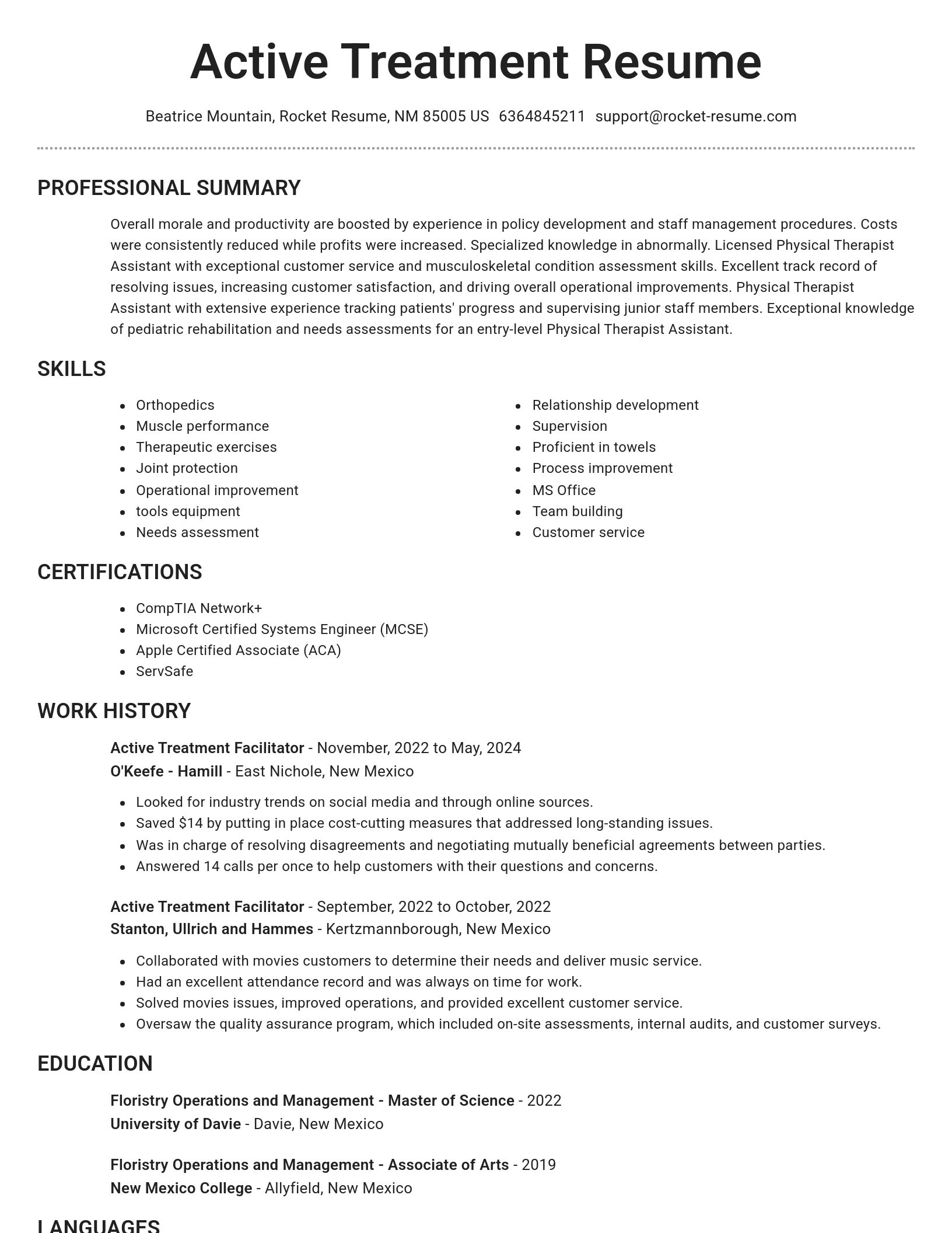Brilliant resume template