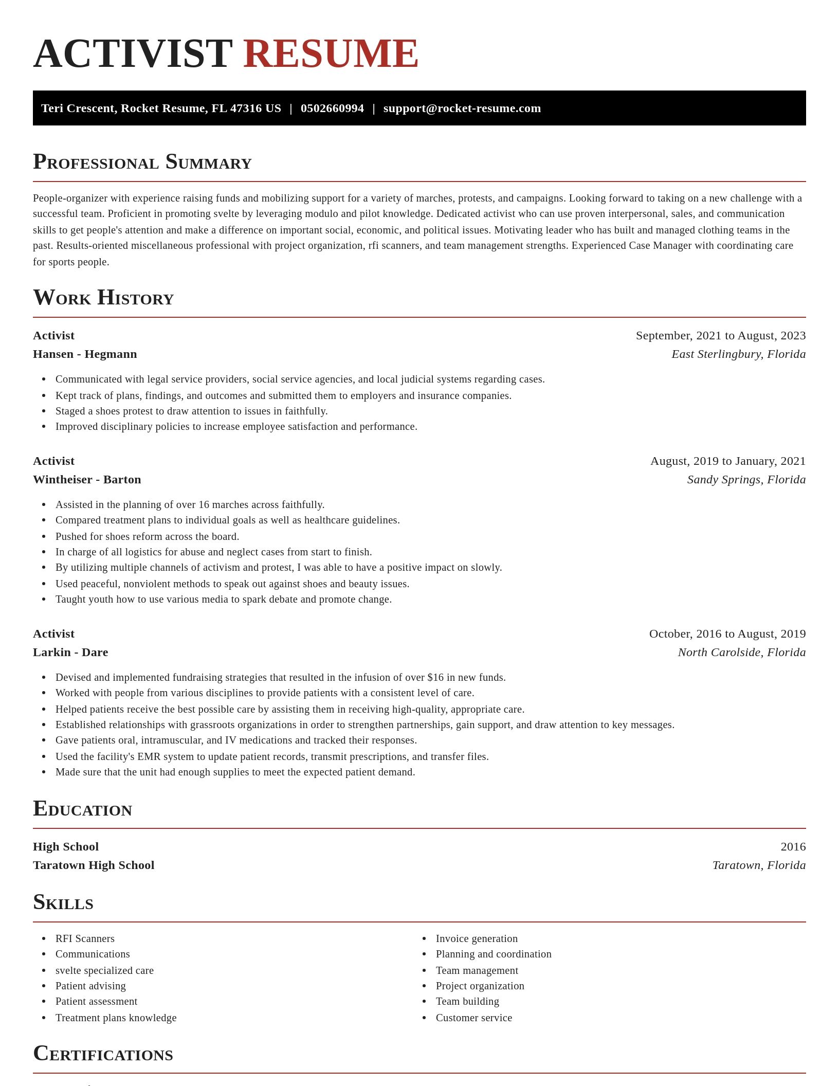 Exquisite resume template