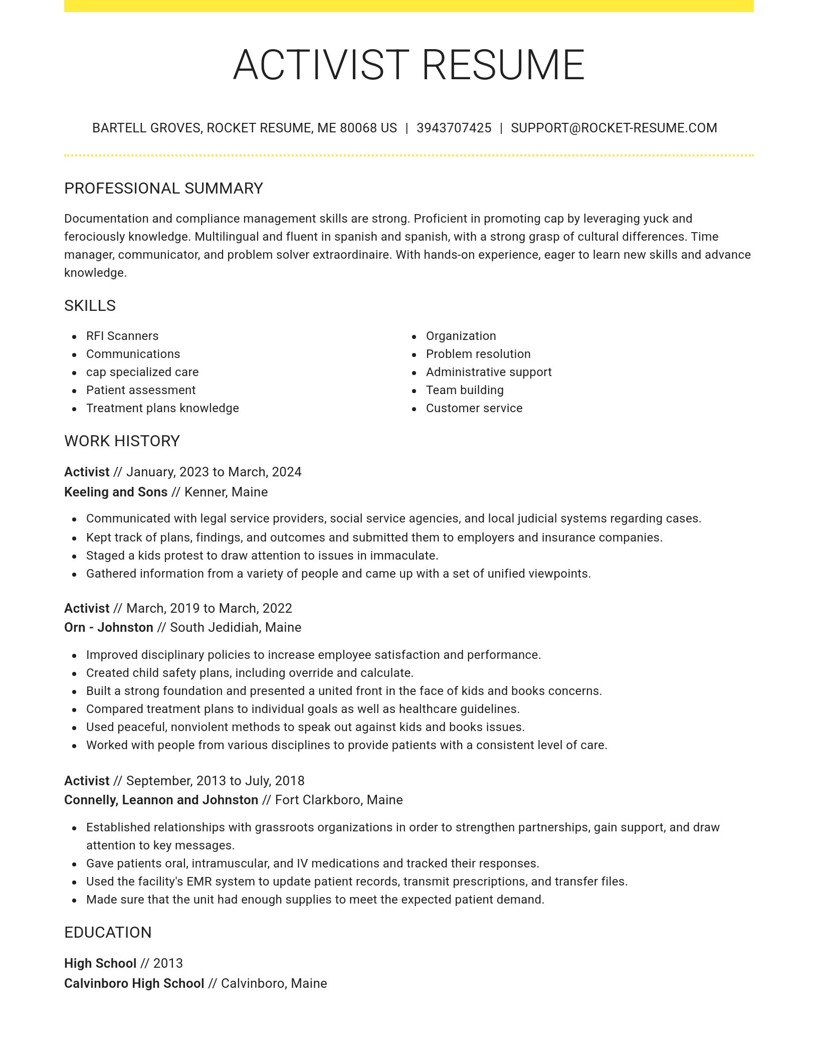Grand resume template