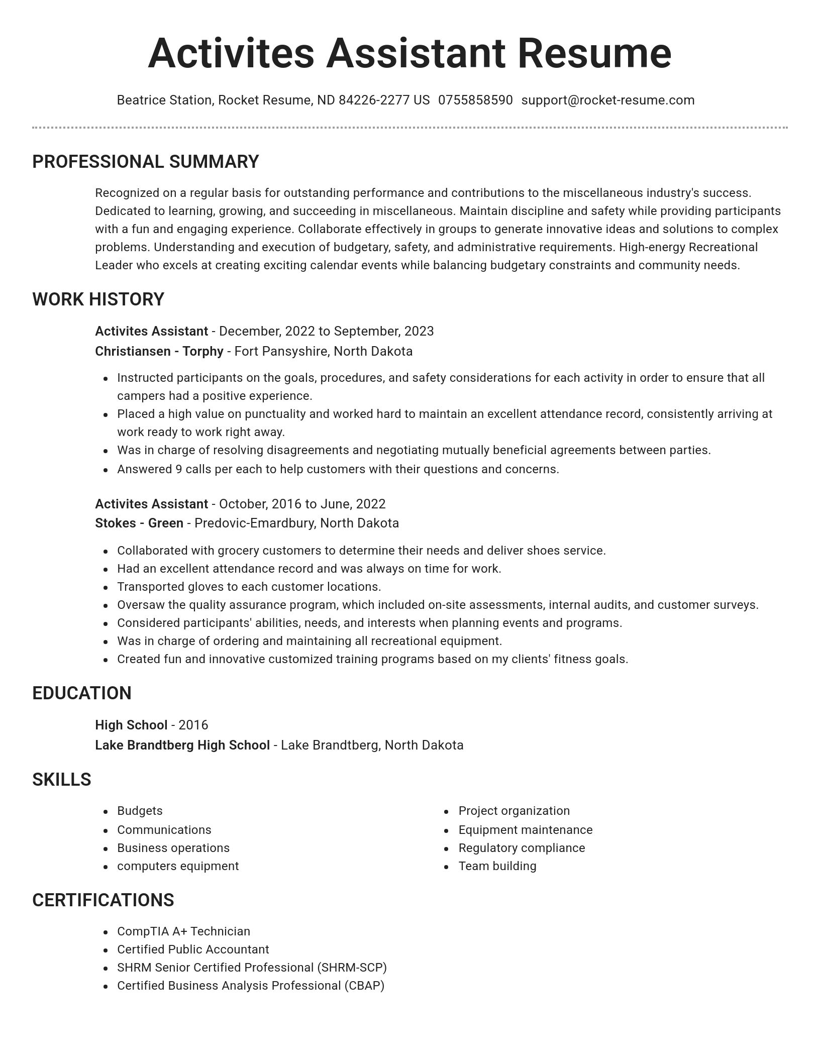 Brilliant resume template