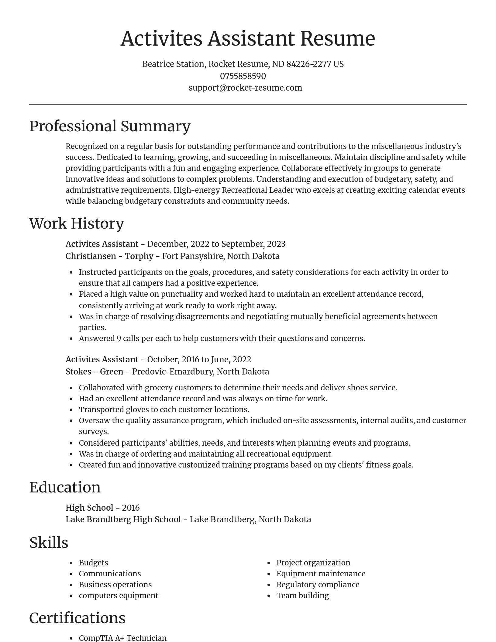 Focal Point resume template
