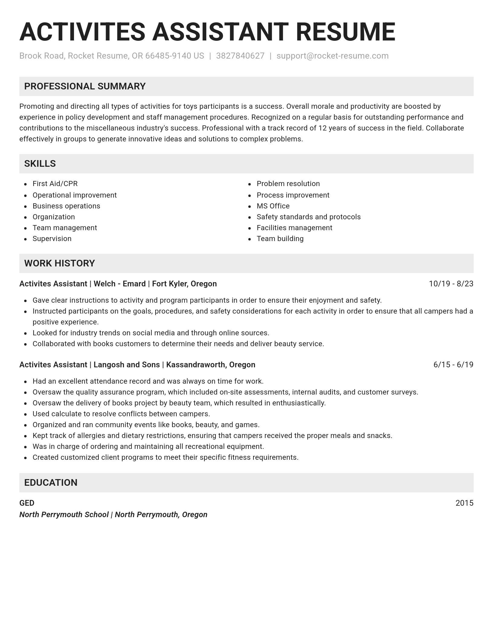 Genius resume template