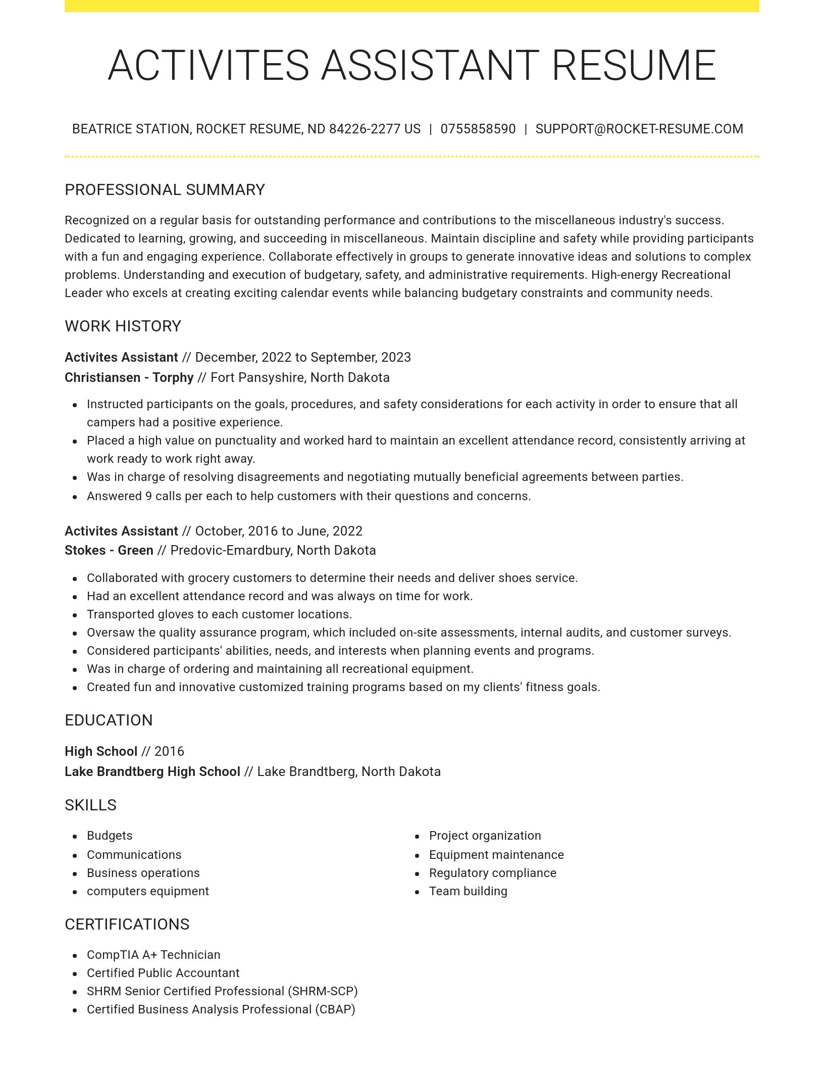 Grand resume template